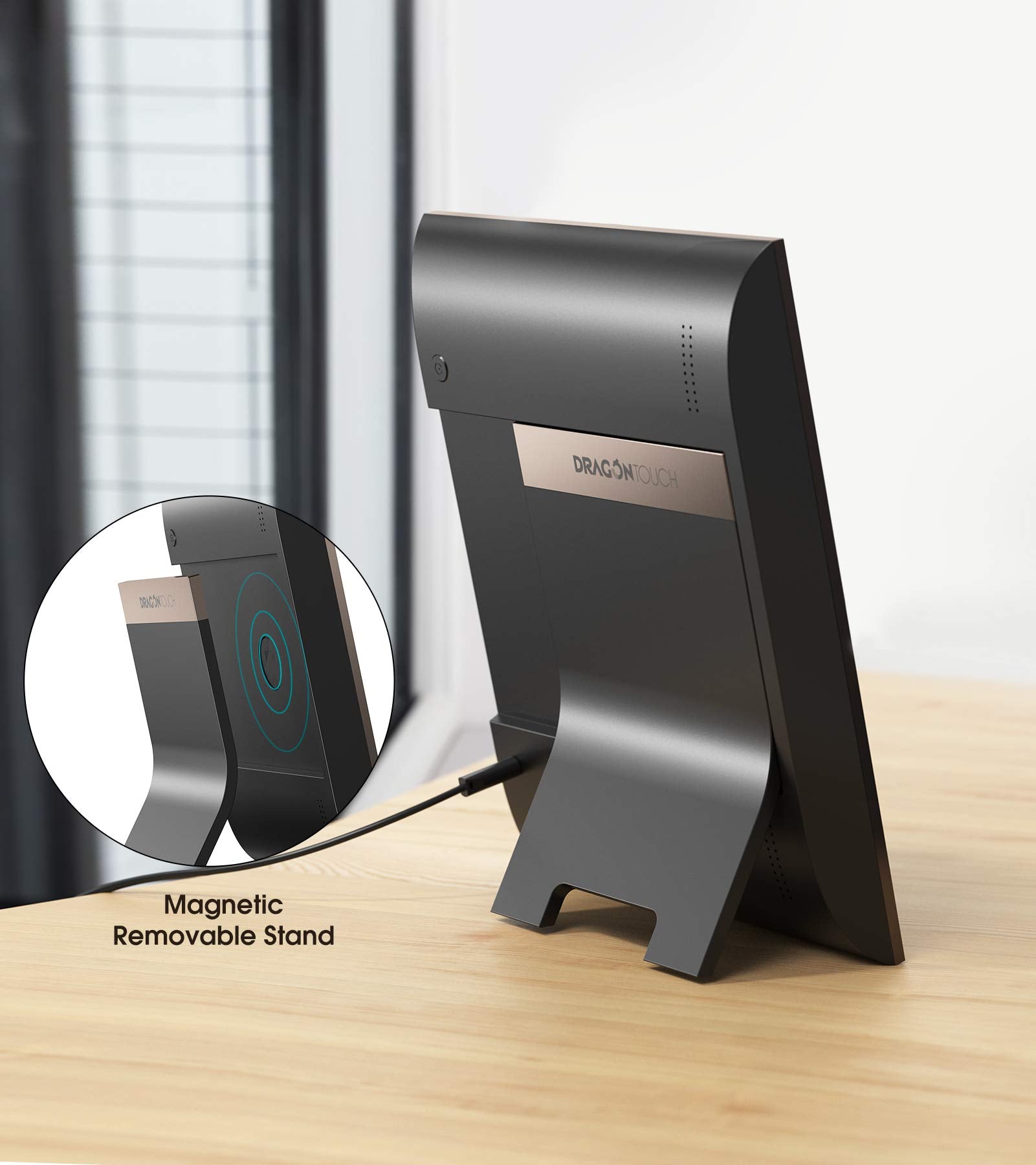 Dragon Touch 10 Inch Wifi Digital Picture Frame,Adjustable Magnetic Stand,Ips Touch Screen Hd Display,16Gb Storage,Motion Sensor