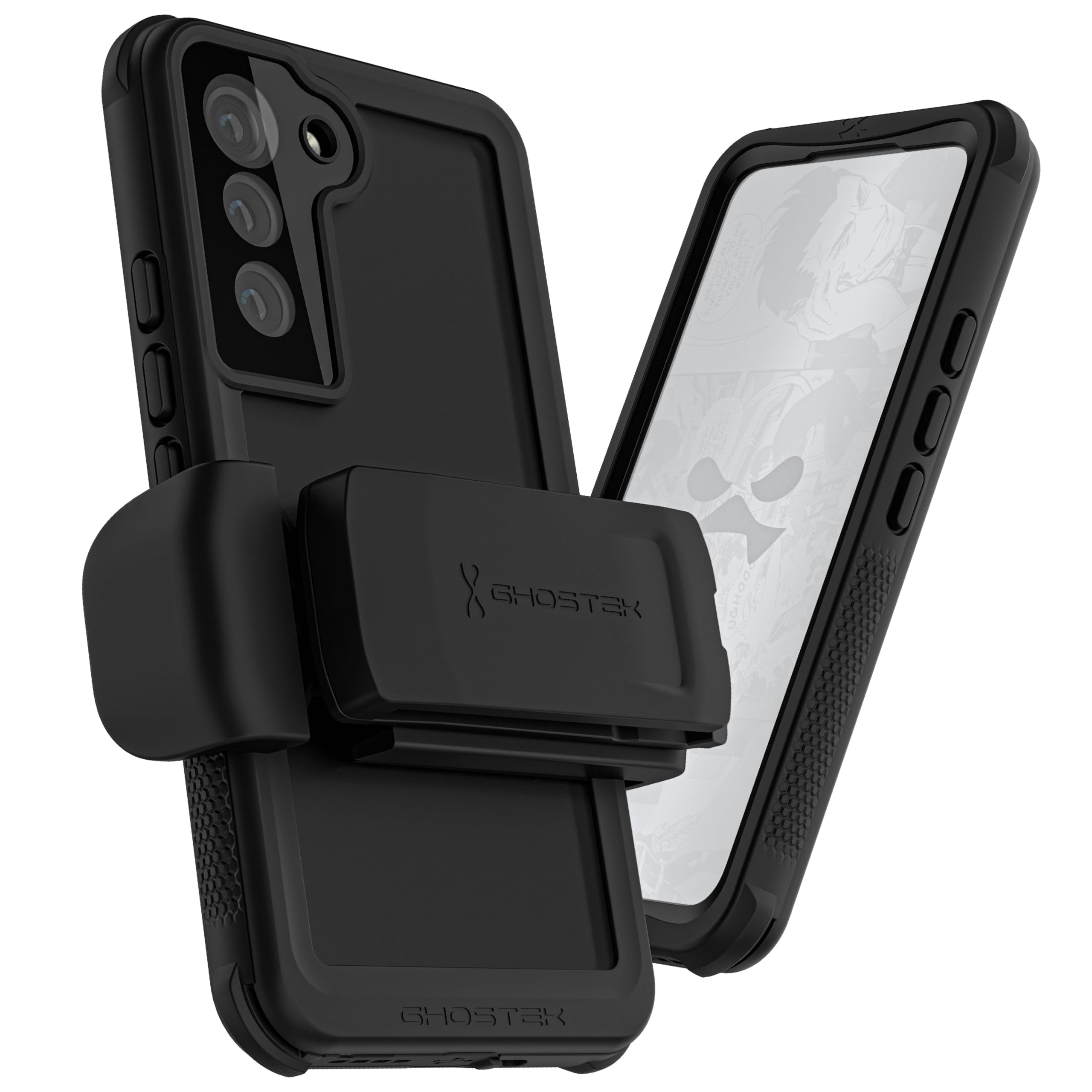 Ghostek Nautical Galaxy S22 Case Waterproof With Screen Camera Protector, Belt Clip Holster Heavy Duty Protective Full Body Hard