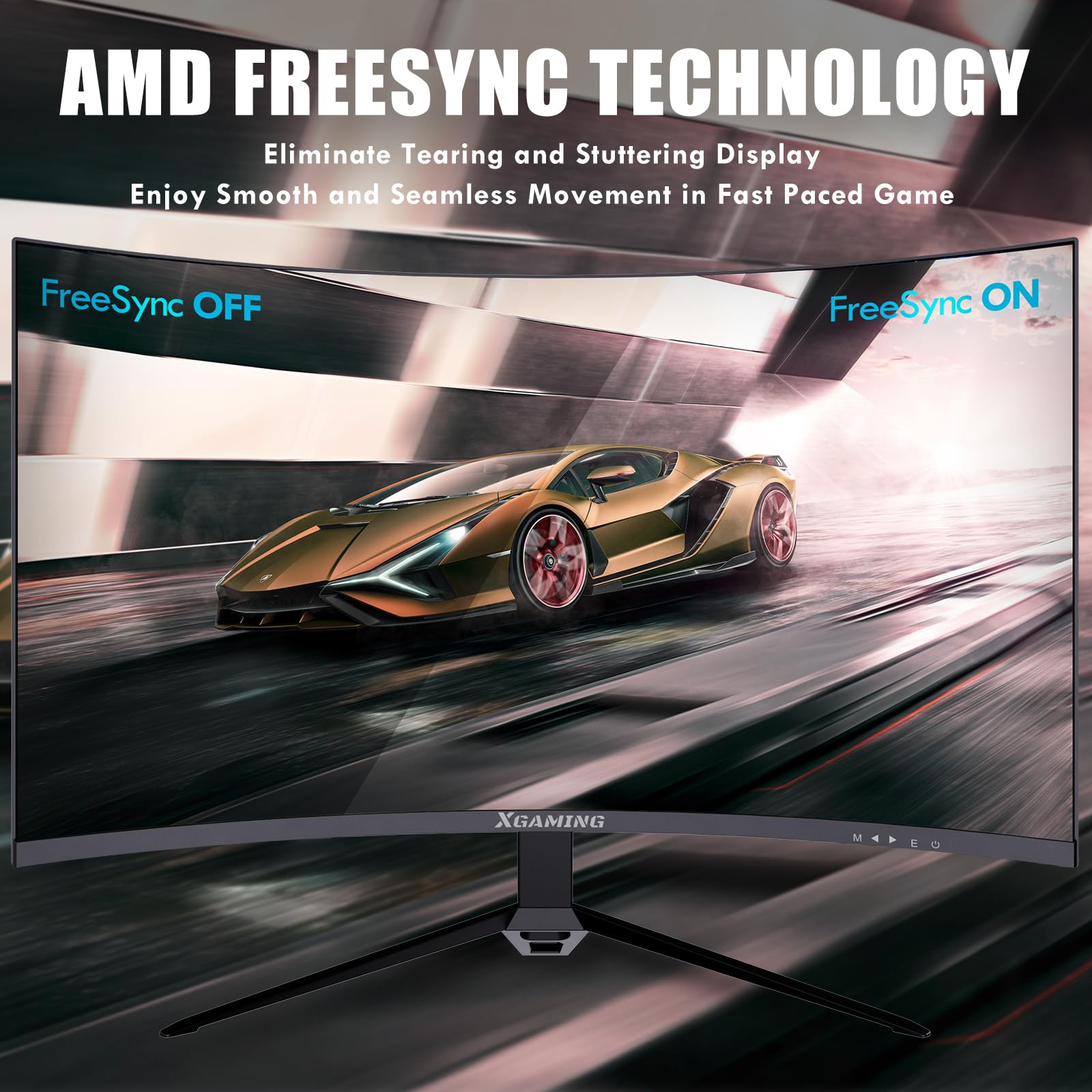 27 Inch Curved Gaming Monitor, Qhd 2560 X 1440 Computer Monitor 144Hz/165Hz, 16:9 Wide Hdr Display, Freesync, 1Ms Response, Pc M