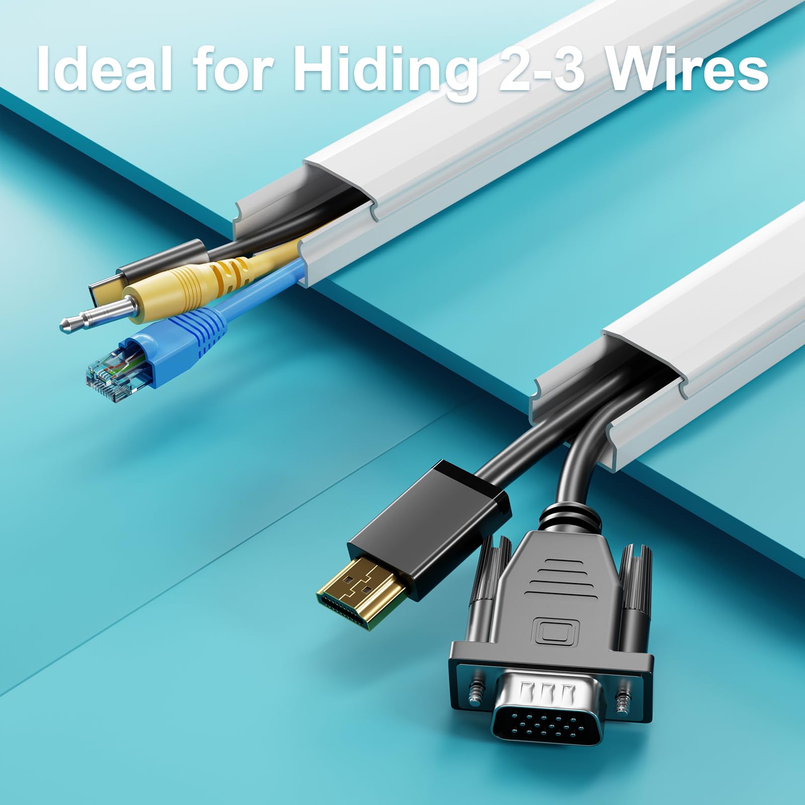 Tv Cord Hider   47 In Cord Covers For Wall Mounted Tv, White Cable Management Kit | Wire Hiders And Concealer For Cords On Wall,