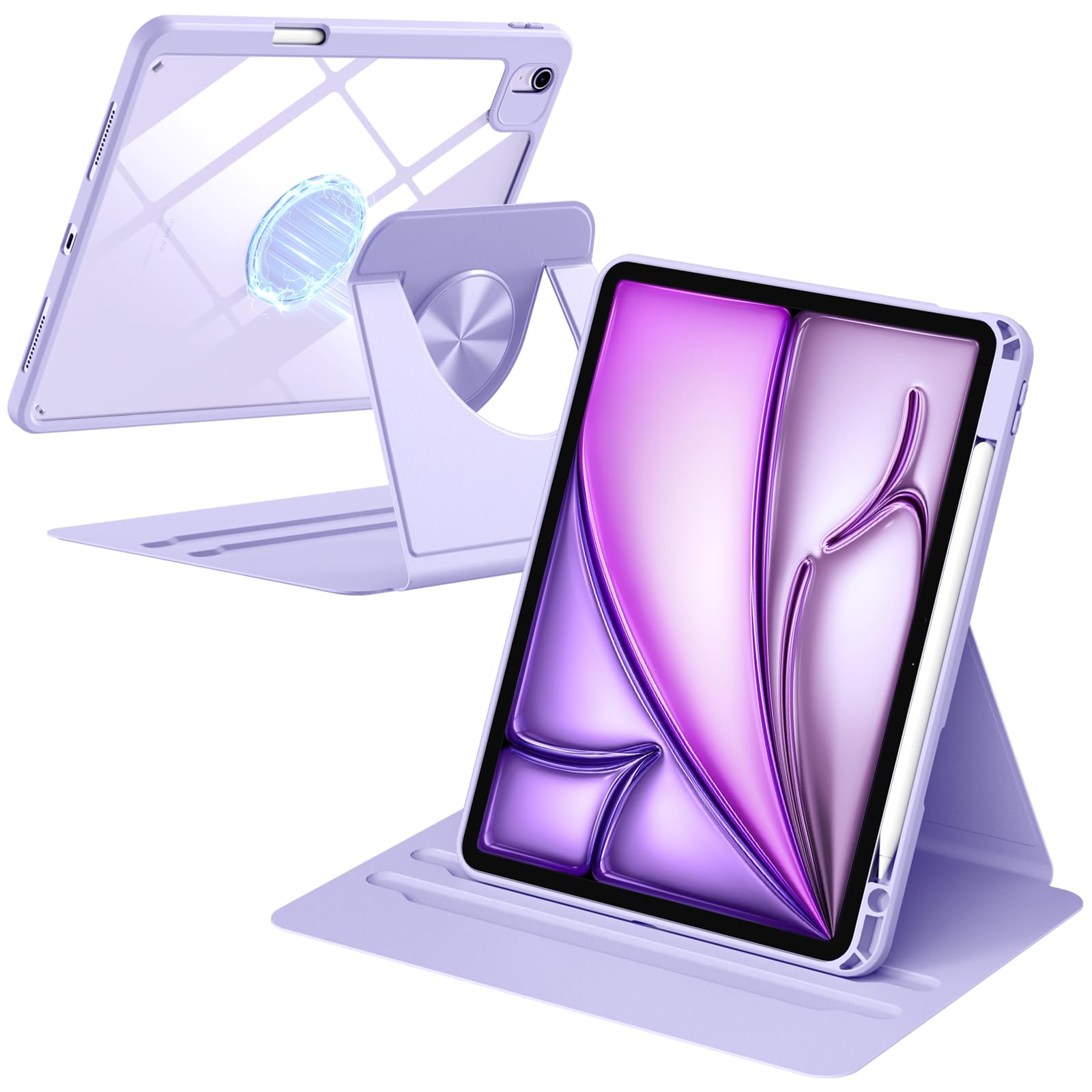 Wenlaty for iPad Air 11 inch Case (M3/M2) & Air 5th/4th Generation Case 10.9 inch,for iPad Pro 11 inch 4/3/2/1 Gen,360 Rotating,