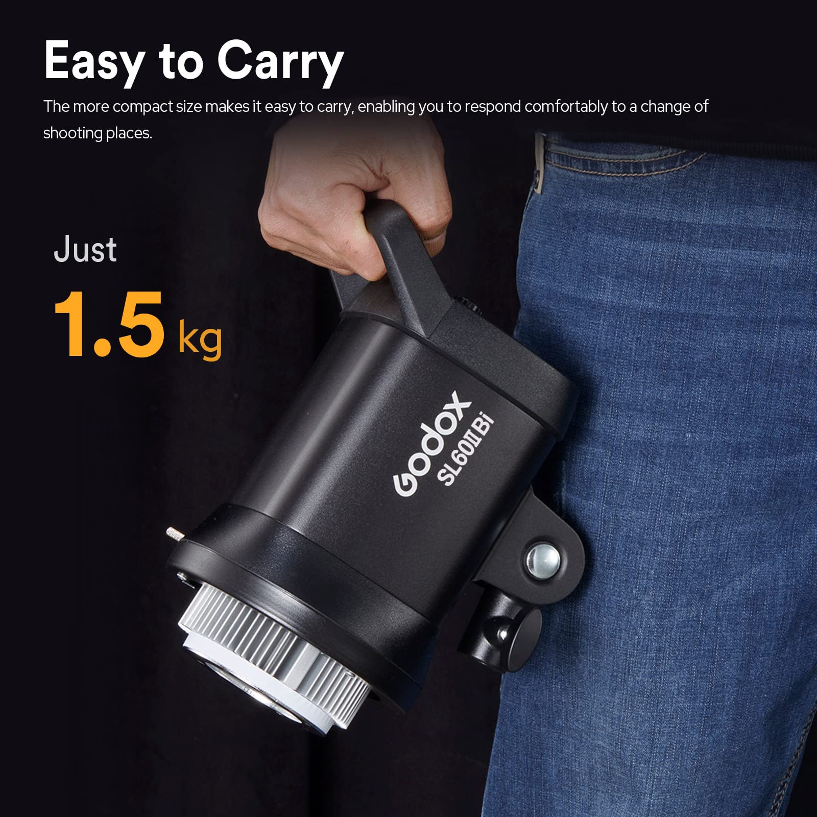 Godox Sl60Iibi Bi Color Led Video Light,2800K 6500K,Cri96+ Tlci97+,Builtin 11 Fx Effects,App/2.4Gwireless Control Adjust Brightn