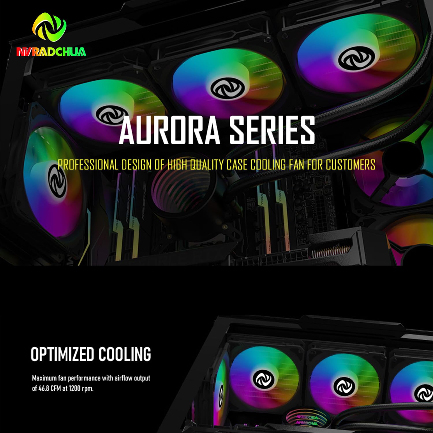 120Mm Pc Case Fan 3 Pack Rgb Case Fans, Silent Version High Airflow Pc Fans 120Mm, Hydraulic Bearing   Low Noise Rgb Fans 120Mm