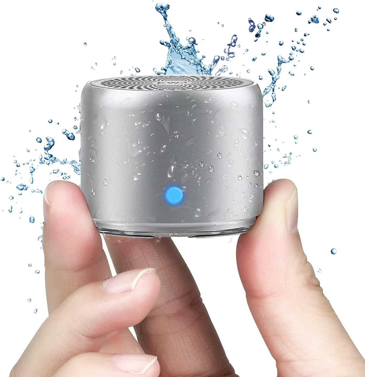 Travel Case Packed, Wireless Mini Bluetooth Speaker With Custom Bass Radiator. Ewa A106, Small But Loud, The Next Generation Of Portable Speakers For Home, Outdoors, Shower (Silver)1.89* 1.57 Inches
