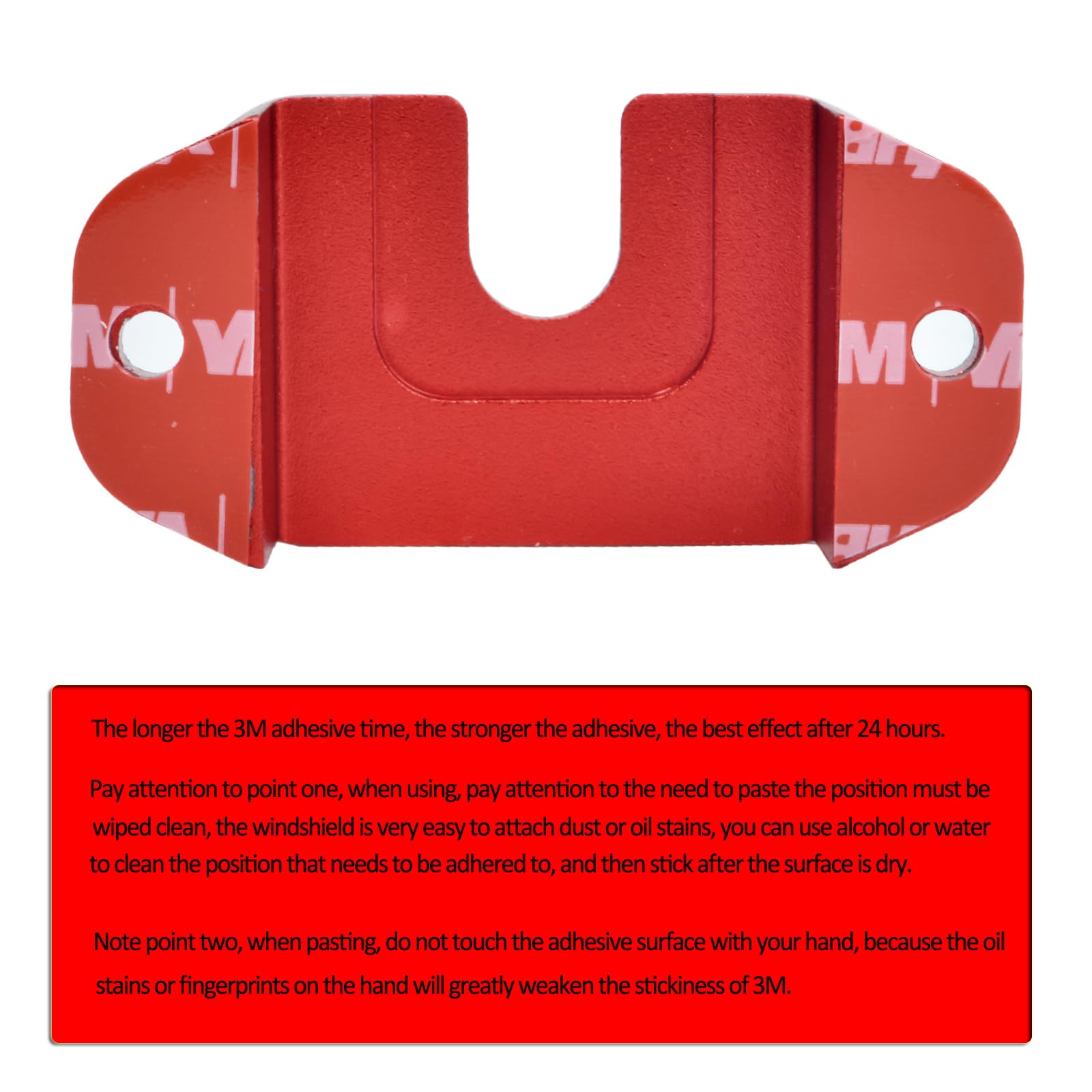 Hys Single Side Radio Car Mount, Universal Ham Cb Radio Microphone Mic Hanger Holder Mounting Kit With Screws For Handheld Cb & Vhf Uhf Handheld Radios&Shoulder Speaker Mic(Red 1Pc)