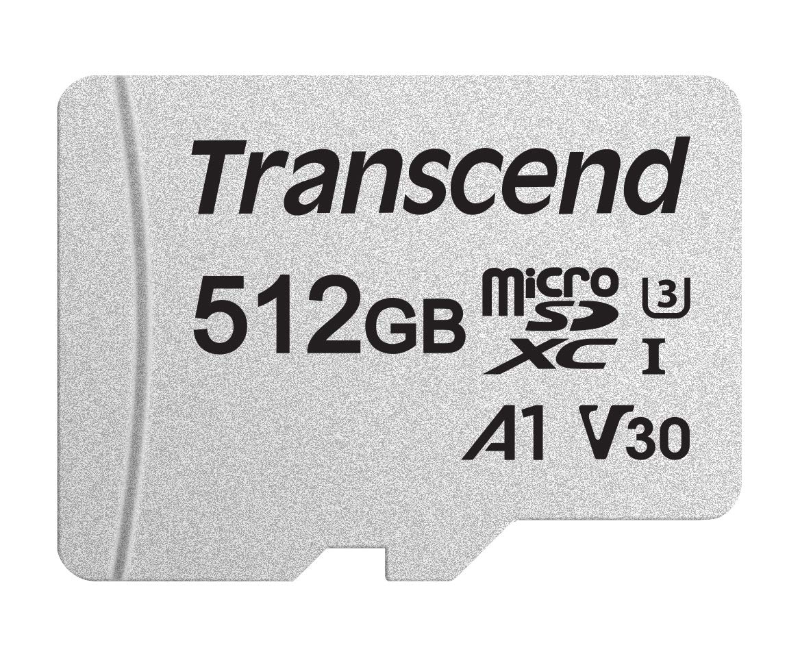 Transcend 512GB 300S, Memory Card, microSD, U3, A1, Up to 100 MB/s, for Mobile Devices, with Adapter   TS512GUSD300S AE