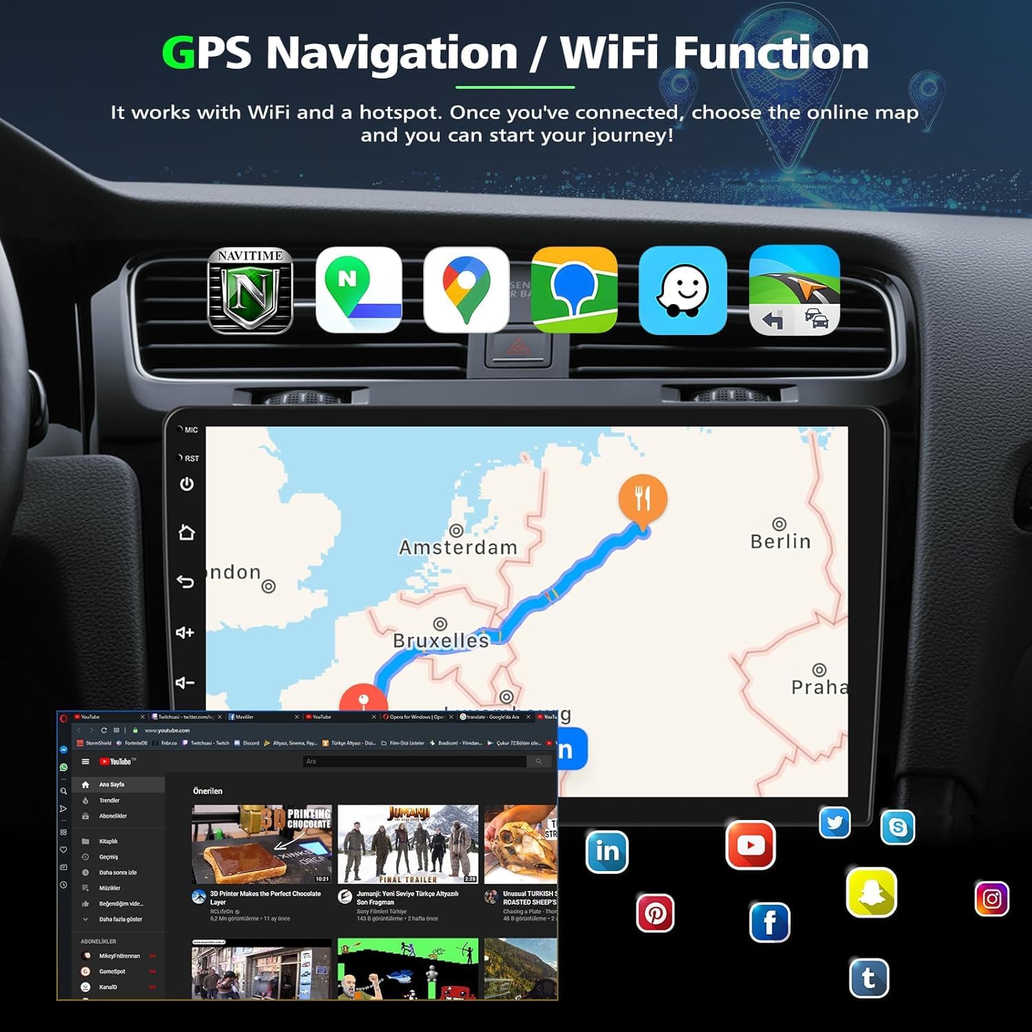 Car Radio For 2007-2012 Chevrolet Chevy Silverado Impala Gmc Sierra Acadia Enclave Yukon With Wireless Carplay Android Auto,8''