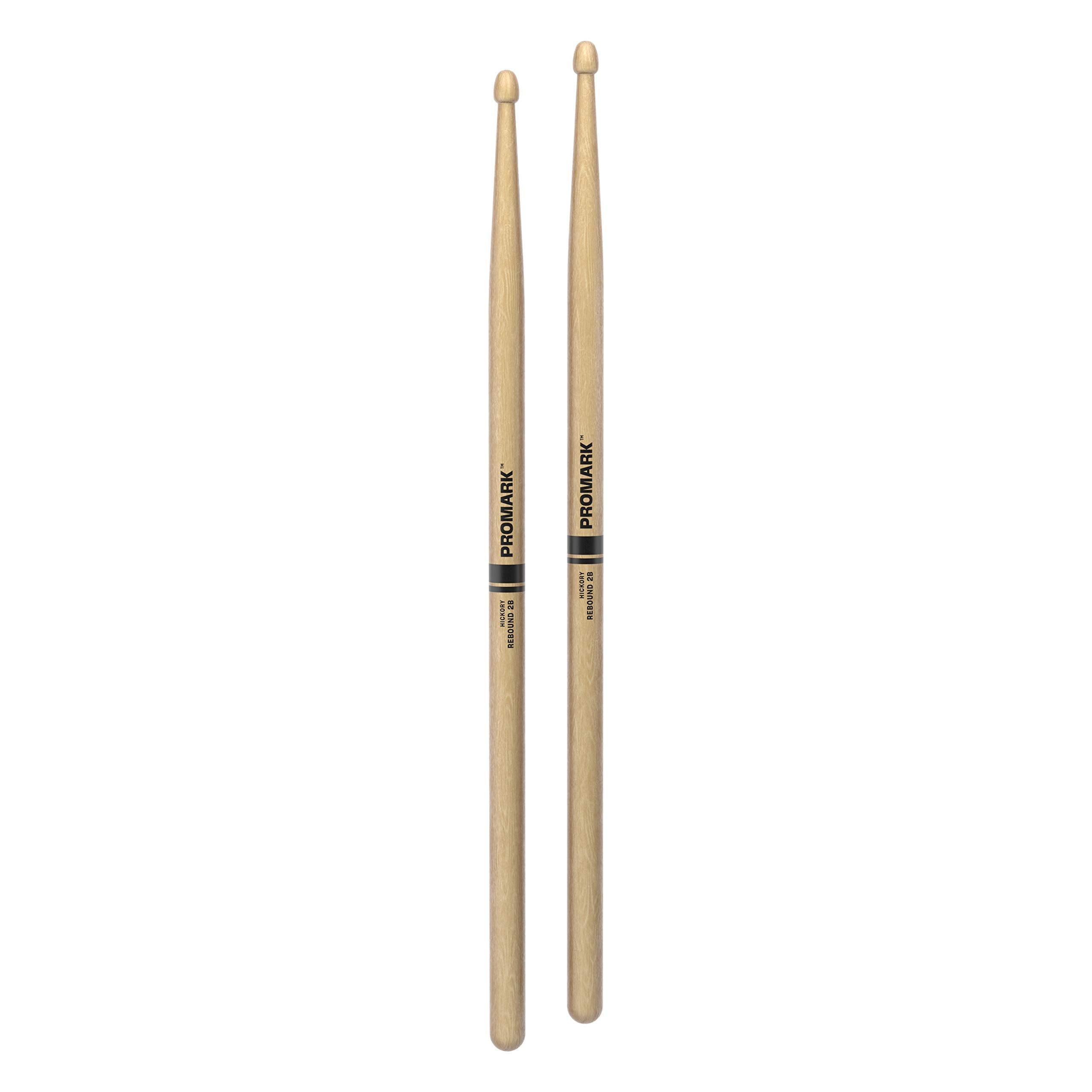 Promark Drum Sticks   Rebound 2B Drumsticks   Drum Sticks Set   Acorn Wood Tip For Larger Sweet Spot   Hickory Drum Sticks   Con