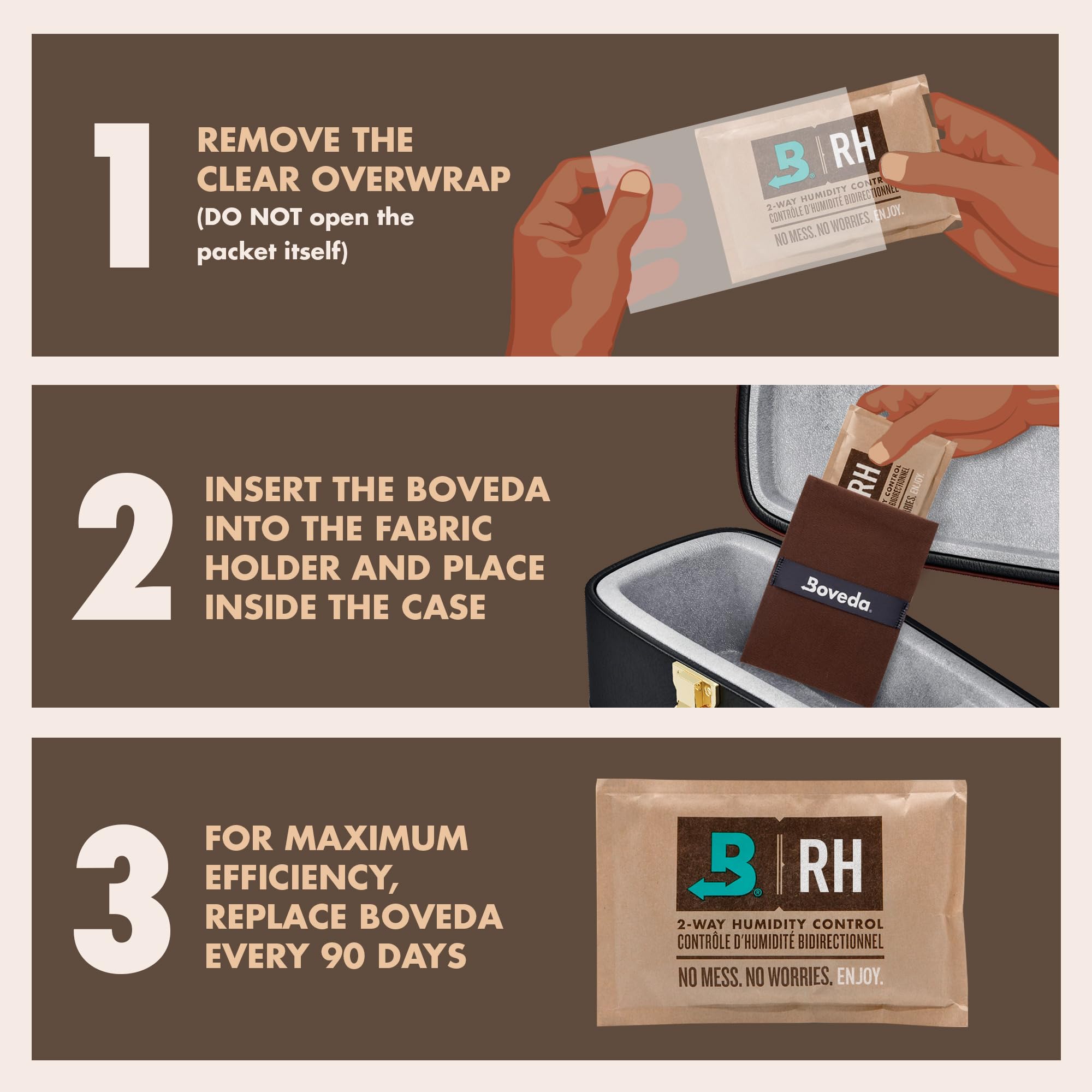 Boveda Music High Absorbency Large Starter Kit   (3) 49% Rh High Absorbency Boveda   Ideal Two Way Humidity Control For Extreme