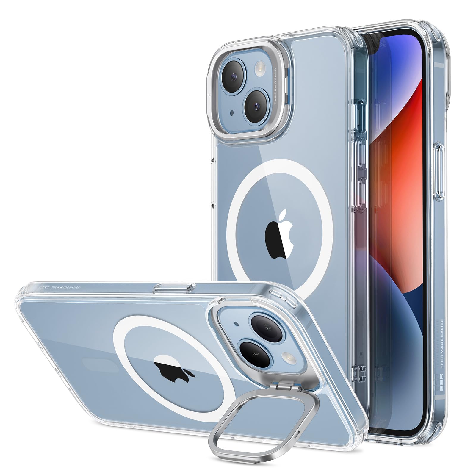 Esr For Iphone 14 Plus Case, Compatible With Magsafe, Built In Camera Ring Stand, Military Grade Protection, Magnetic Phone Case