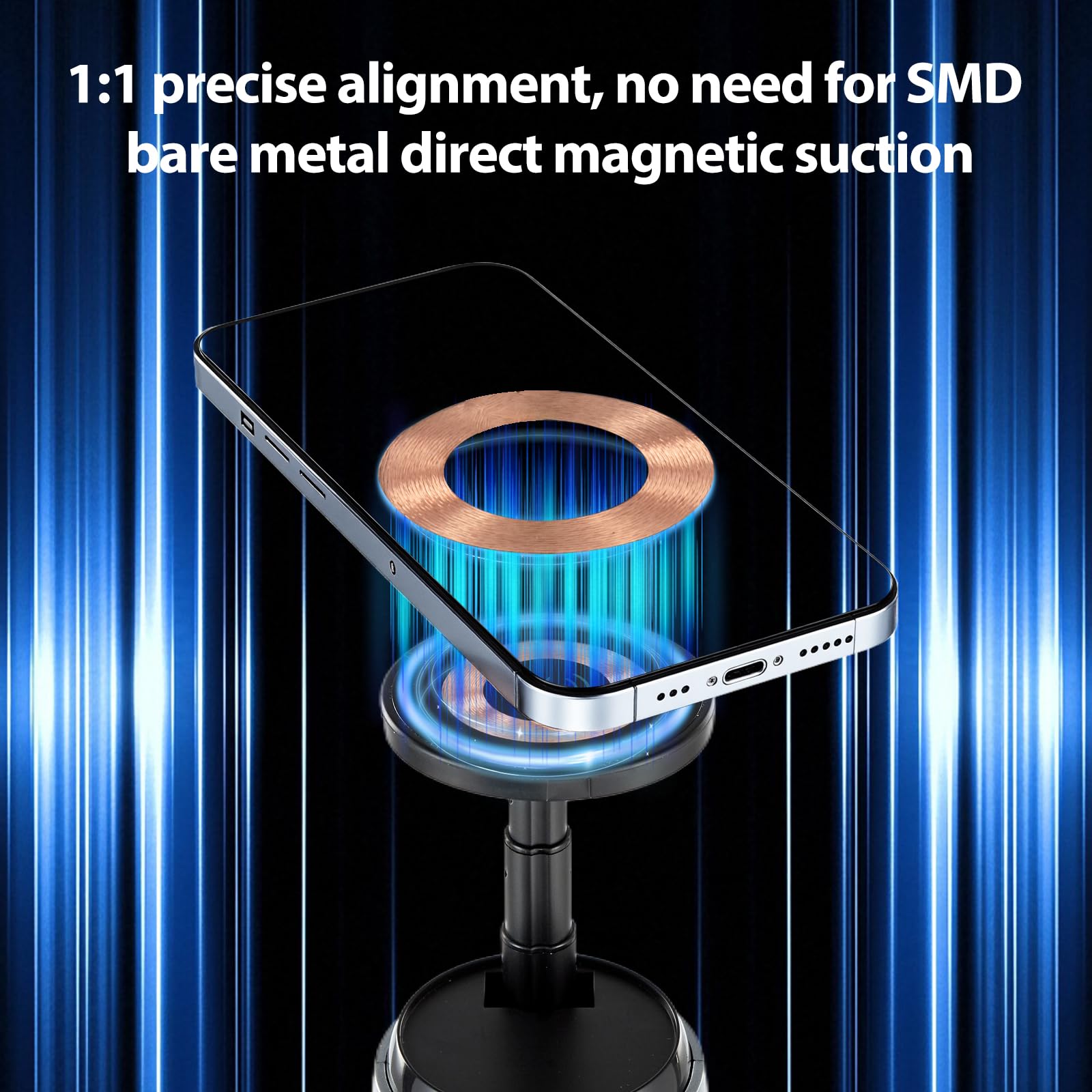 Auto Face Tracking Tripod & Wireless Charger,360 Rotating Cell Phone Photo Video Kits,No App, Gesture Control, Rechargeable Smar