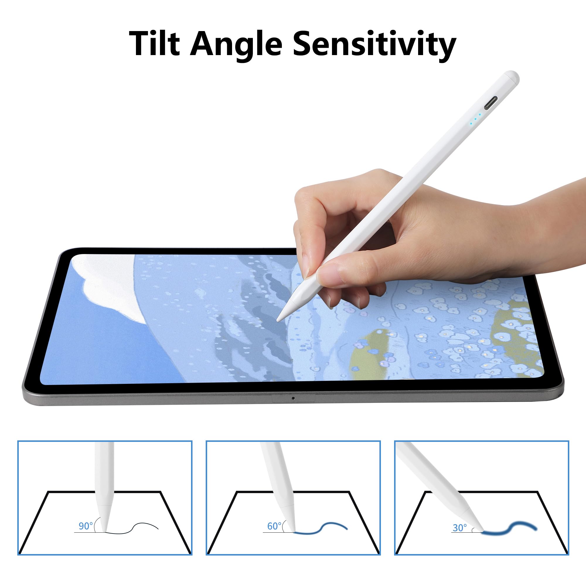 Stylus Pen For Ipad 2018 2024 Apple Pencil 1St Generation For Ipad 10Th 9Th 8Th 7Th 6Th Gen, Ipad Air 3Rd 4Th 5Th Gen, Ipad Pro