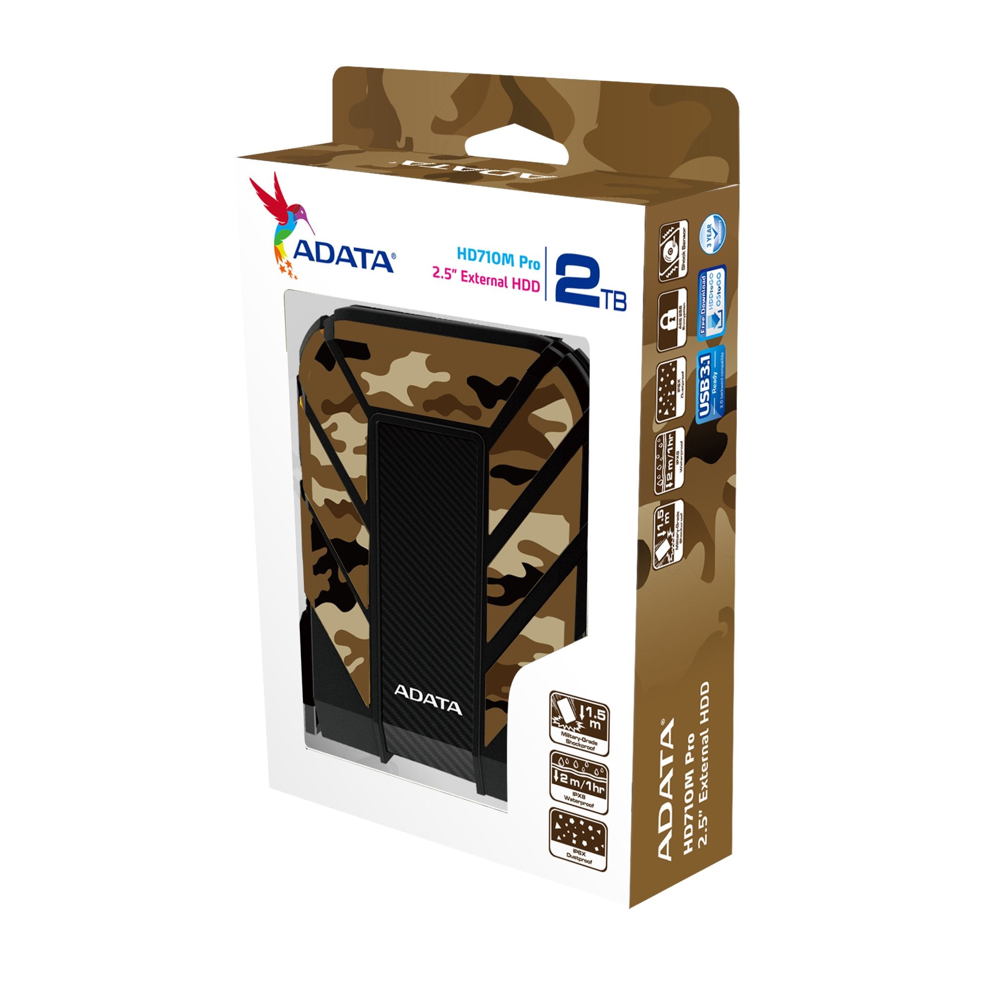 Adata Hd710Mp 2Tb Ext Hdd   Camoflage,Ahd710Mp 2Tu31 Ccf