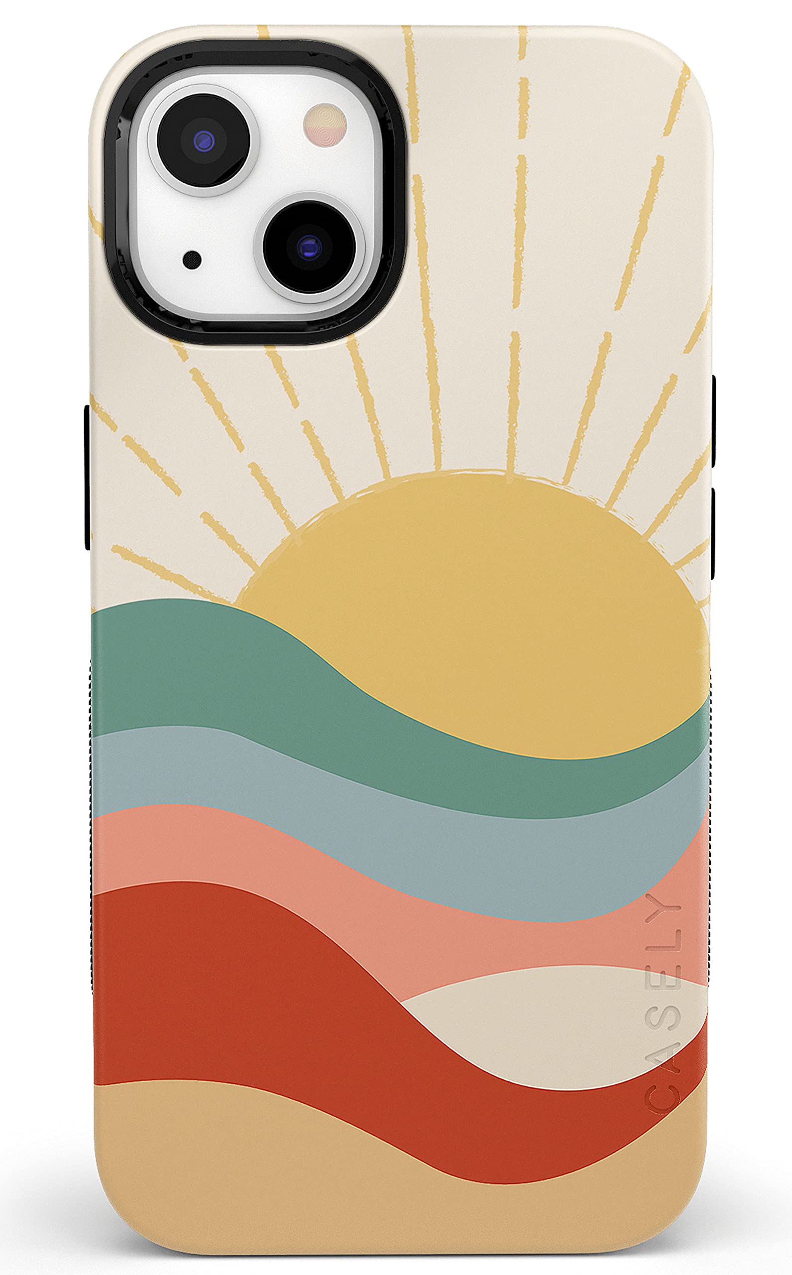 Casely Iphone 14 Case | Here Comes The Sun | Cute Colorblock Sunset | Compatible With Magsafe