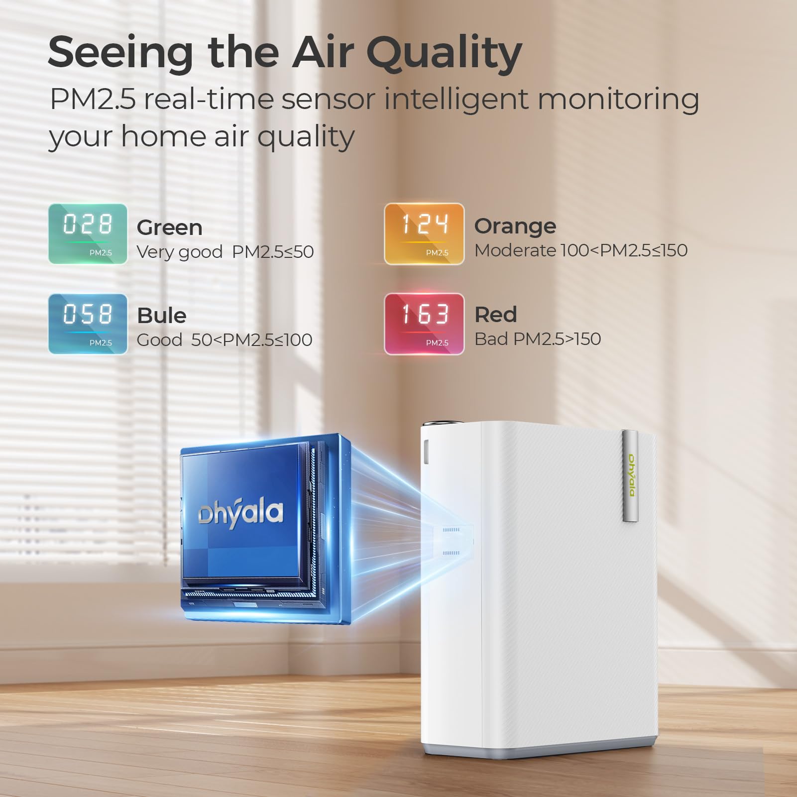 Air Purifiers For Home Large Room, Air Purifiers For Bedroom With Humidifier (100Ml), Smart Wifi, Air Quality Monitor, Quite Sle