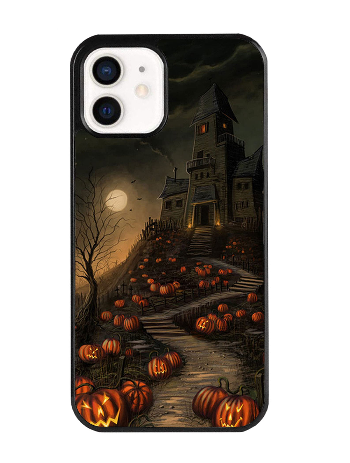 Vuttoo For Iphone 12 Mini Case   Halloween Haunted House Pattern Phone Case   Tpu Shock Absorption Protection Phone Cover Case