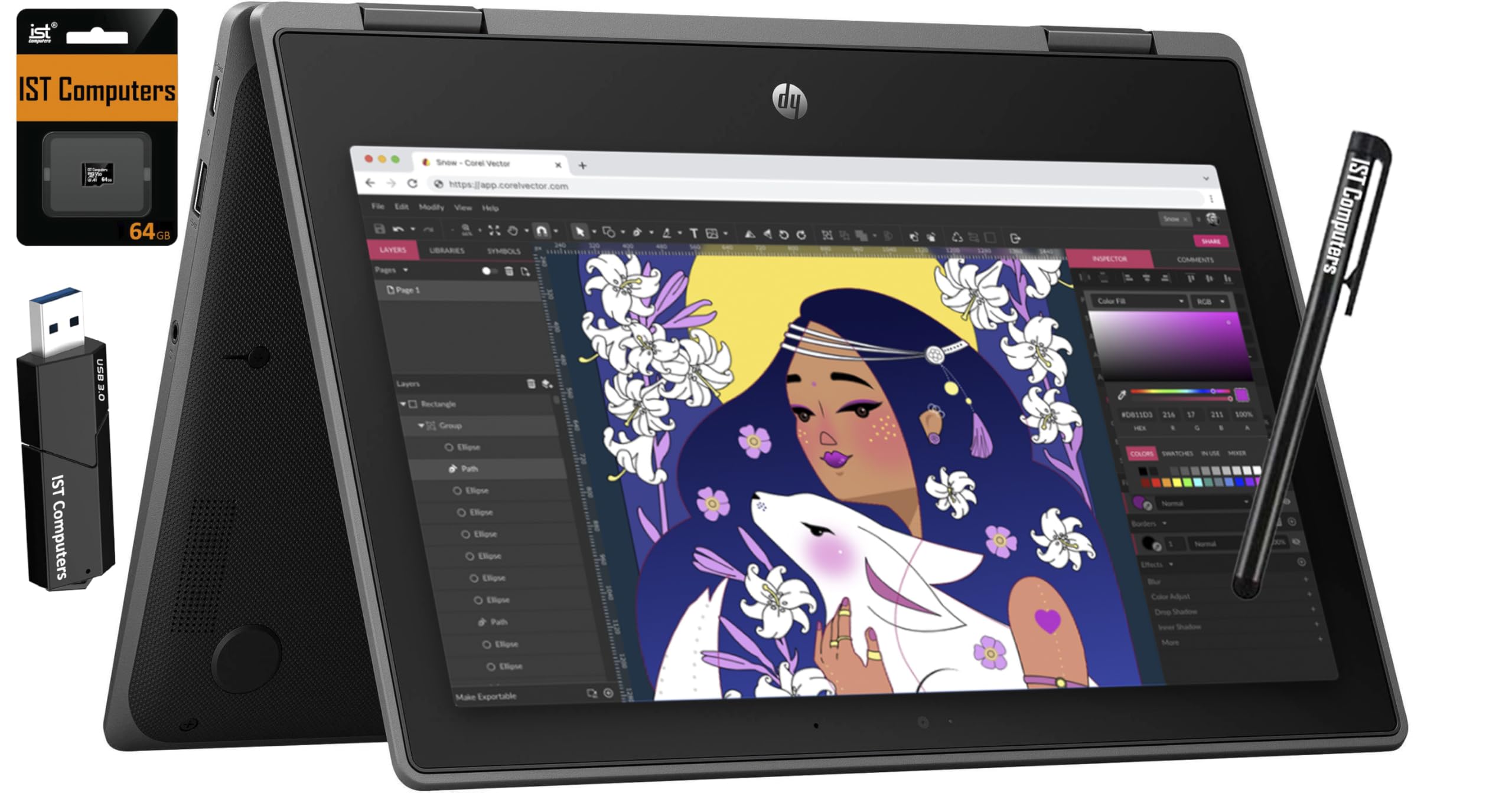 HP Chromebook Pro X360 Fortis 11 2-in-1 Laptop (11.6 Touchscreen, Intel Processor, 4GB RAM, 96GB Storage), Ruggedized & Spill-Re