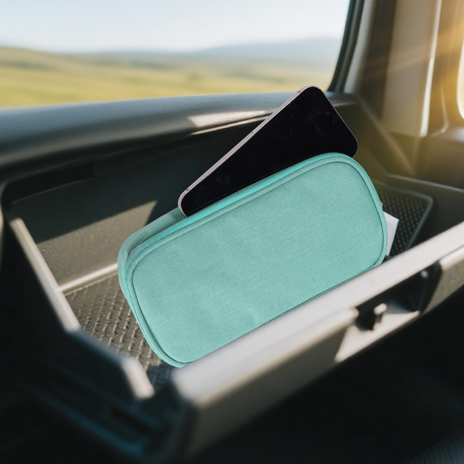 Lyreh Car Phone Cooling Bag, Cooling Bag For Cell Phone With 2 Reusable Ice Packs To Prevent Overheating Extends Battery Life Th