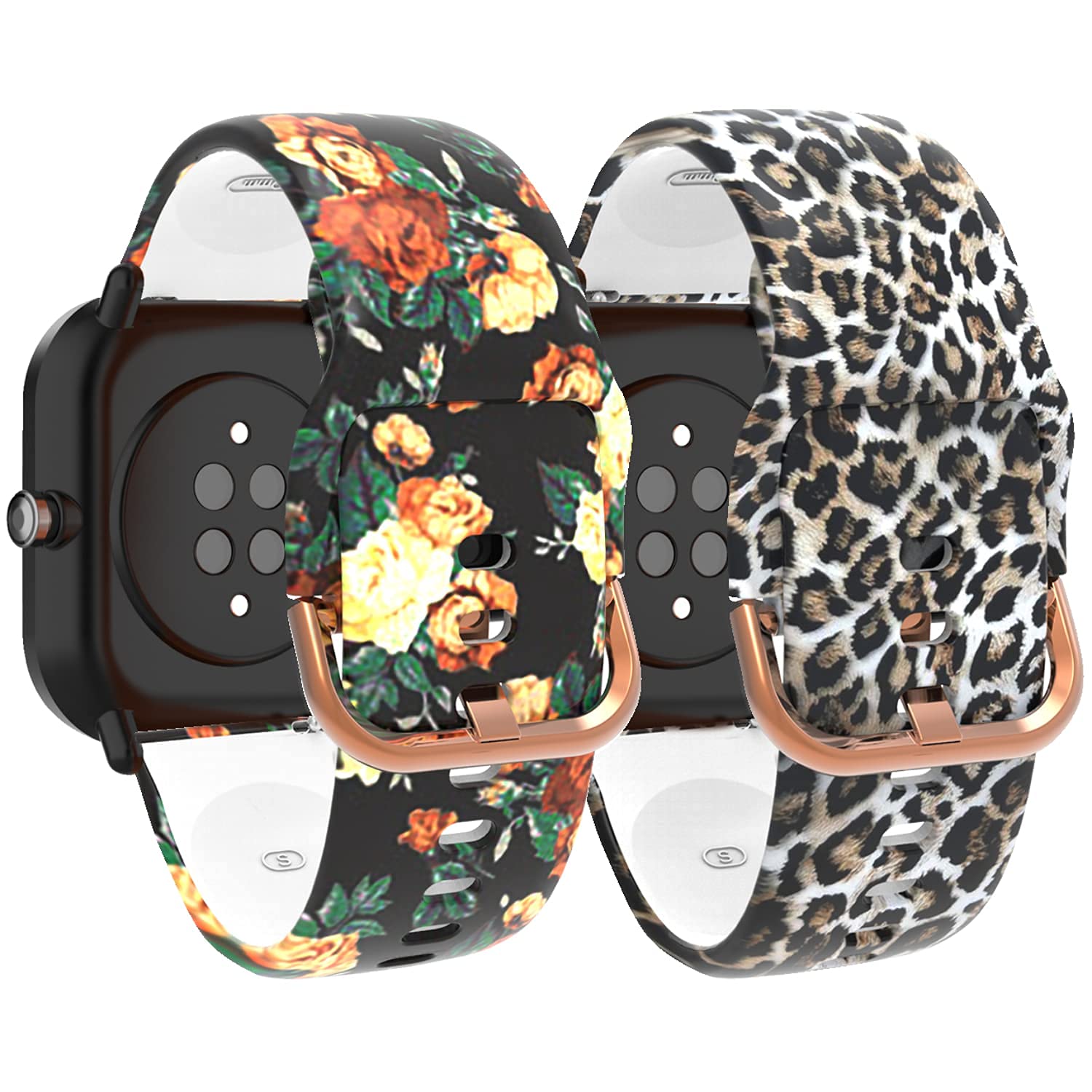 Ecsem Adjustable Strap Compatible With Yagala Smart Watch Band For Women Men Quick Release Bands Soft Silicone Replacement Bands