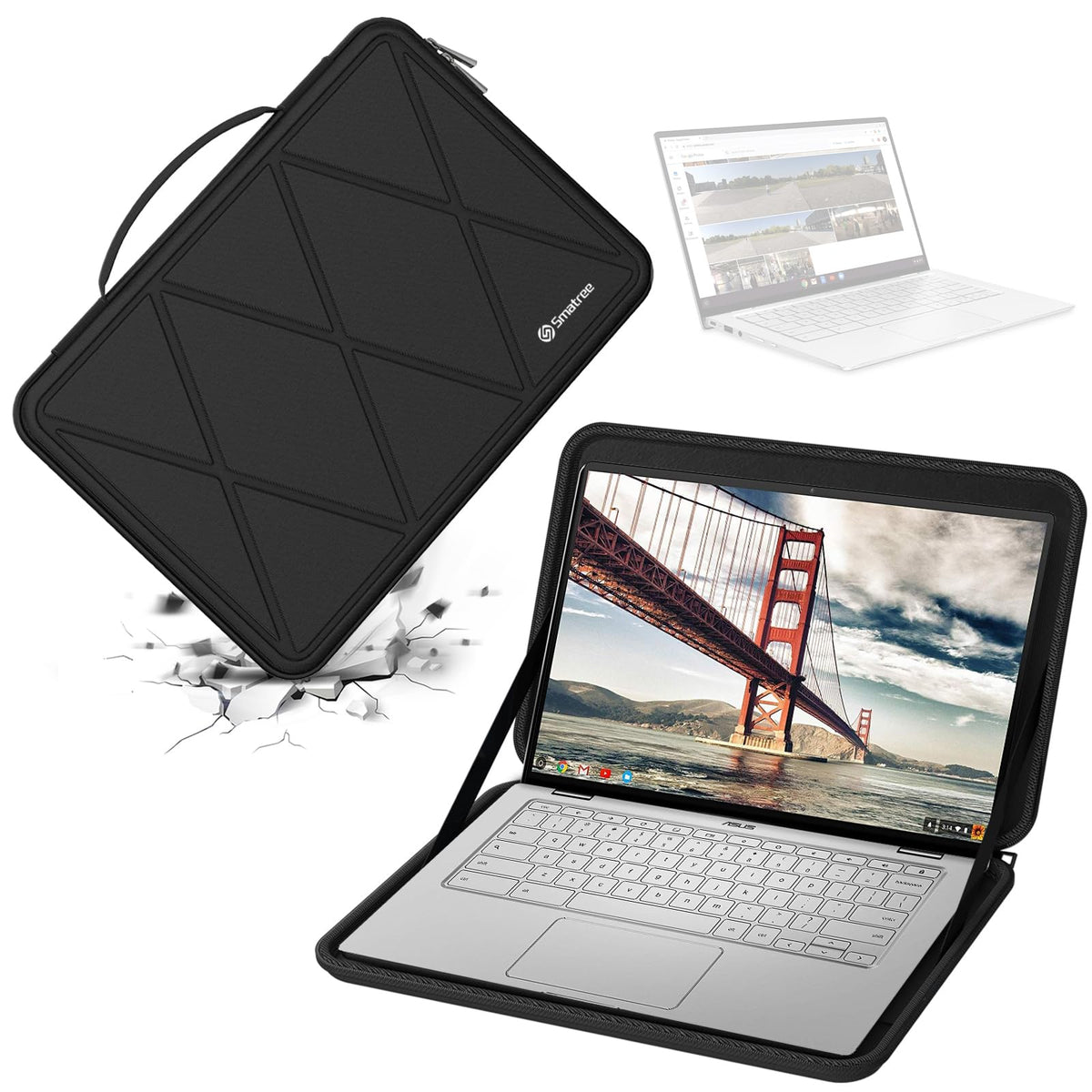 Smatree Hard EVA Protective Sleeve Case Compatible for 14 inch ASUS Expertbook B9 (B9450), for 14 inch ASUS Chromebook Flip C434 Laptop Notebook Bag (X8027)