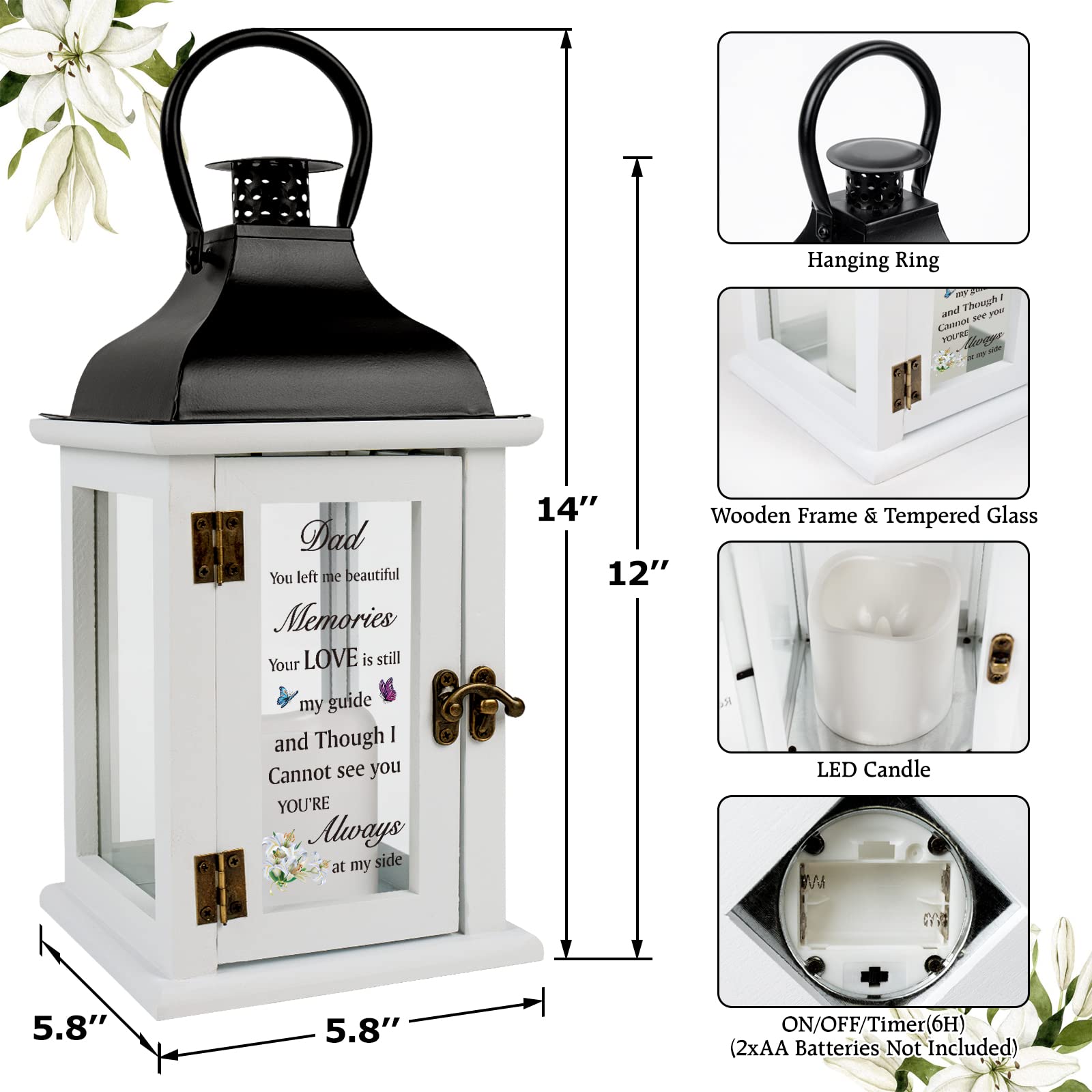Memorial Lantern   Bereavement Sympathy Gifts For Loss Of Father Memorial Gifts For Loss Of Father Thoughtful Funeral Gifts For