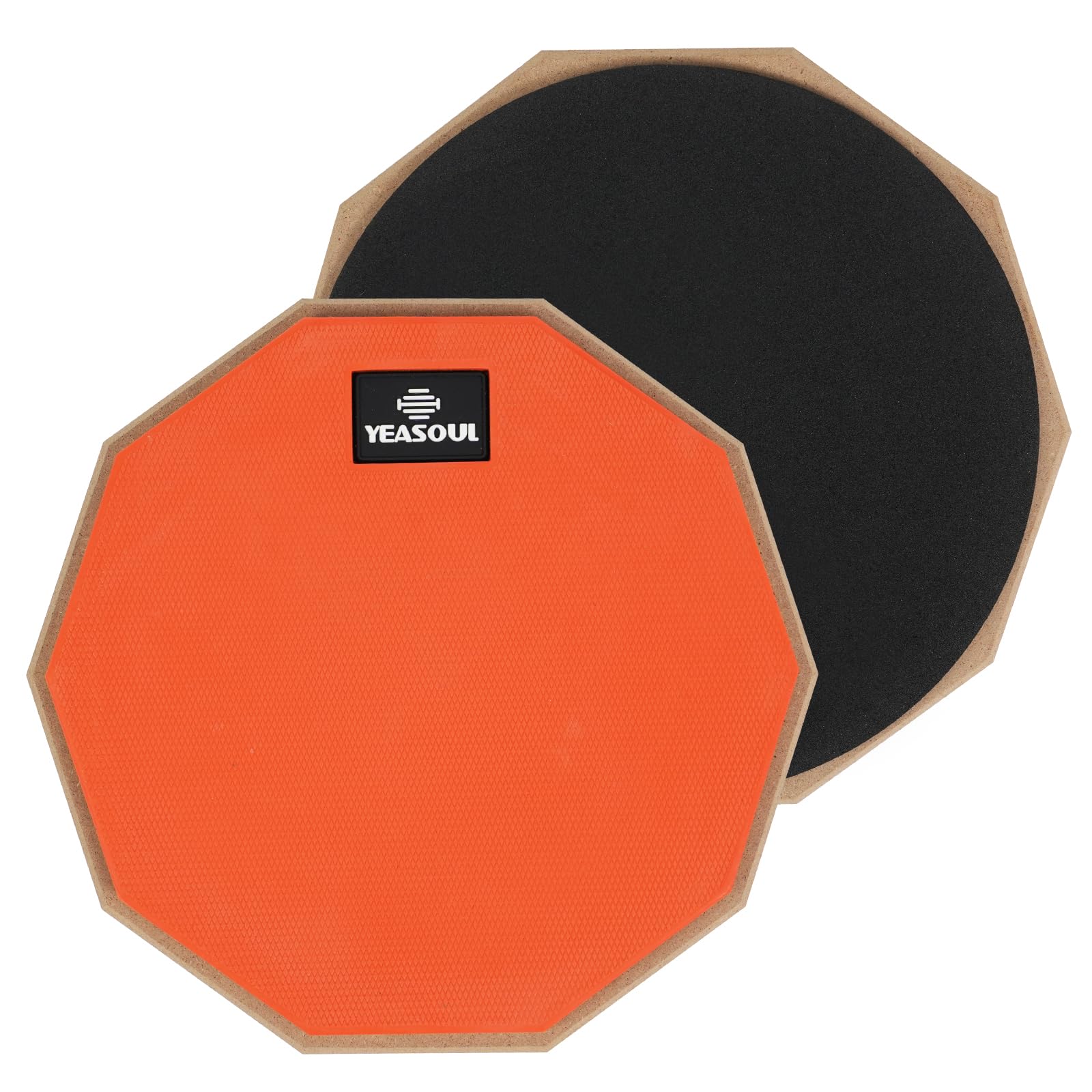 8 inch drum pad,double sided drum pads,snare drum pad for drum practice beginner (Orange, 8  )