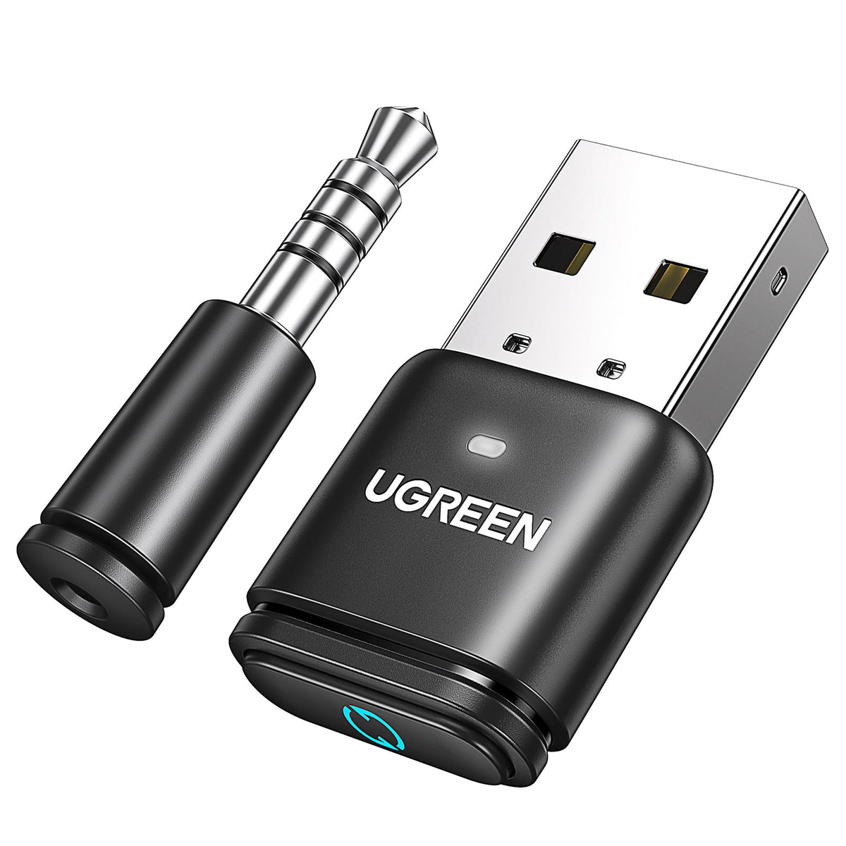 UGREEN Bluetooth 5.3 Adapter for PS5, USB Audio Transmitter with APTX, Connecting Bluetooth Headphones to PS5, PS4, Switch, PC, Wireless Audio Adapter (Plug & Play)