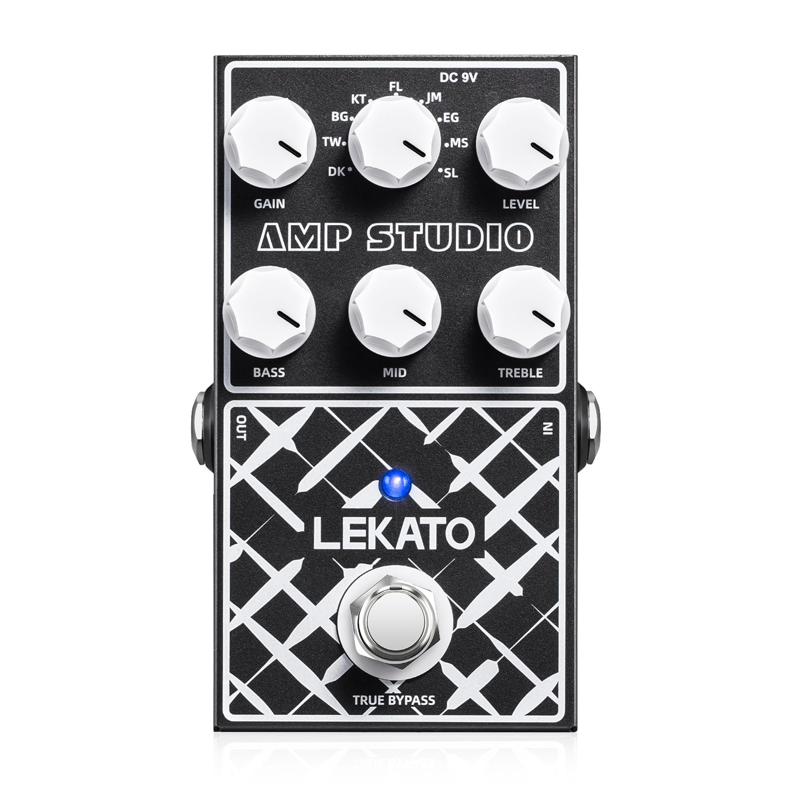 LEKATO Amp Simulator Guitar Effect Pedal with True Bypass Clean to Overdrive for Electric Guitar Bypass (EP-01)