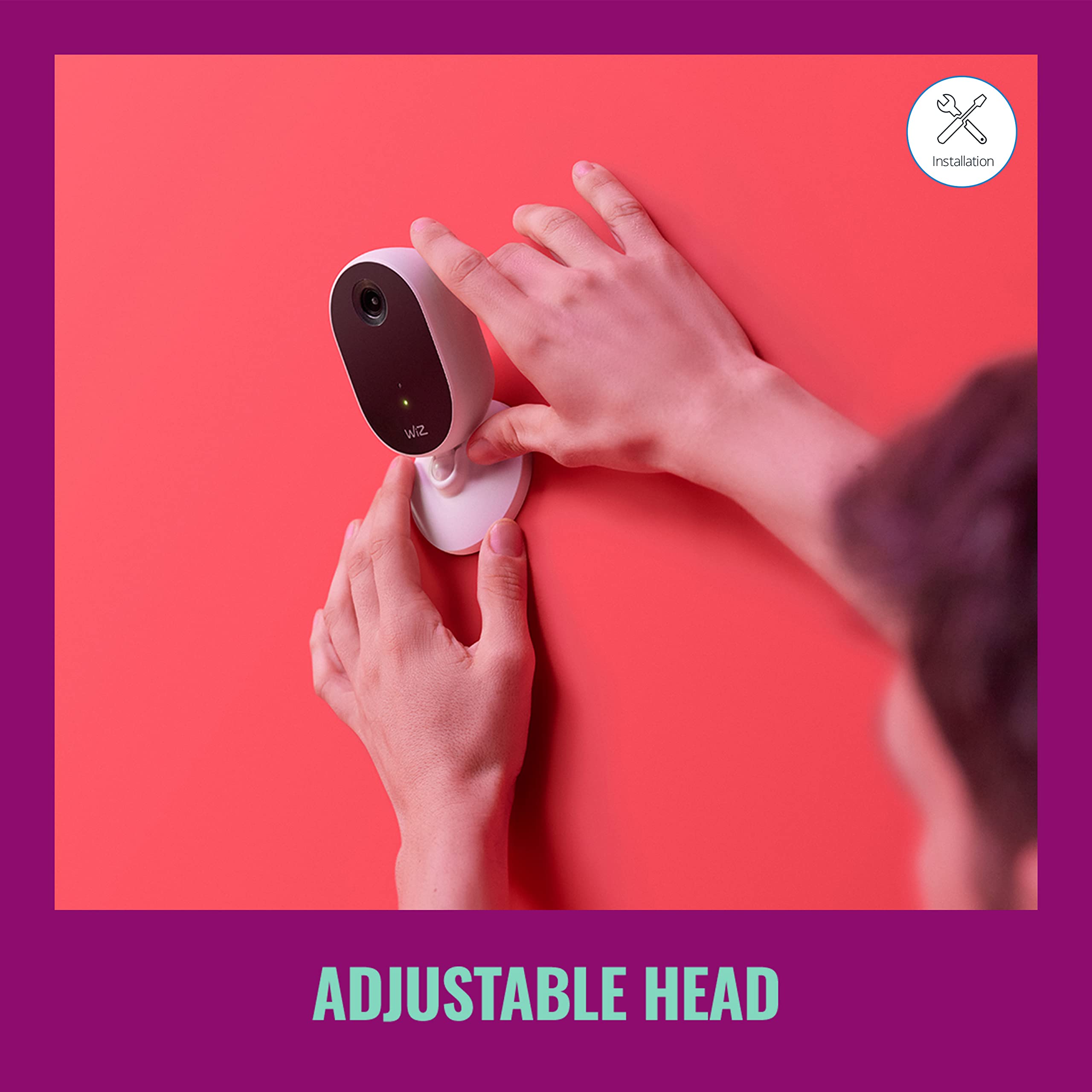 Wiz Indoor Security Camera, 1080P Hd Video With Motion Detection And Full Duplex Audio, Compatible With Alexa, Google Assistant