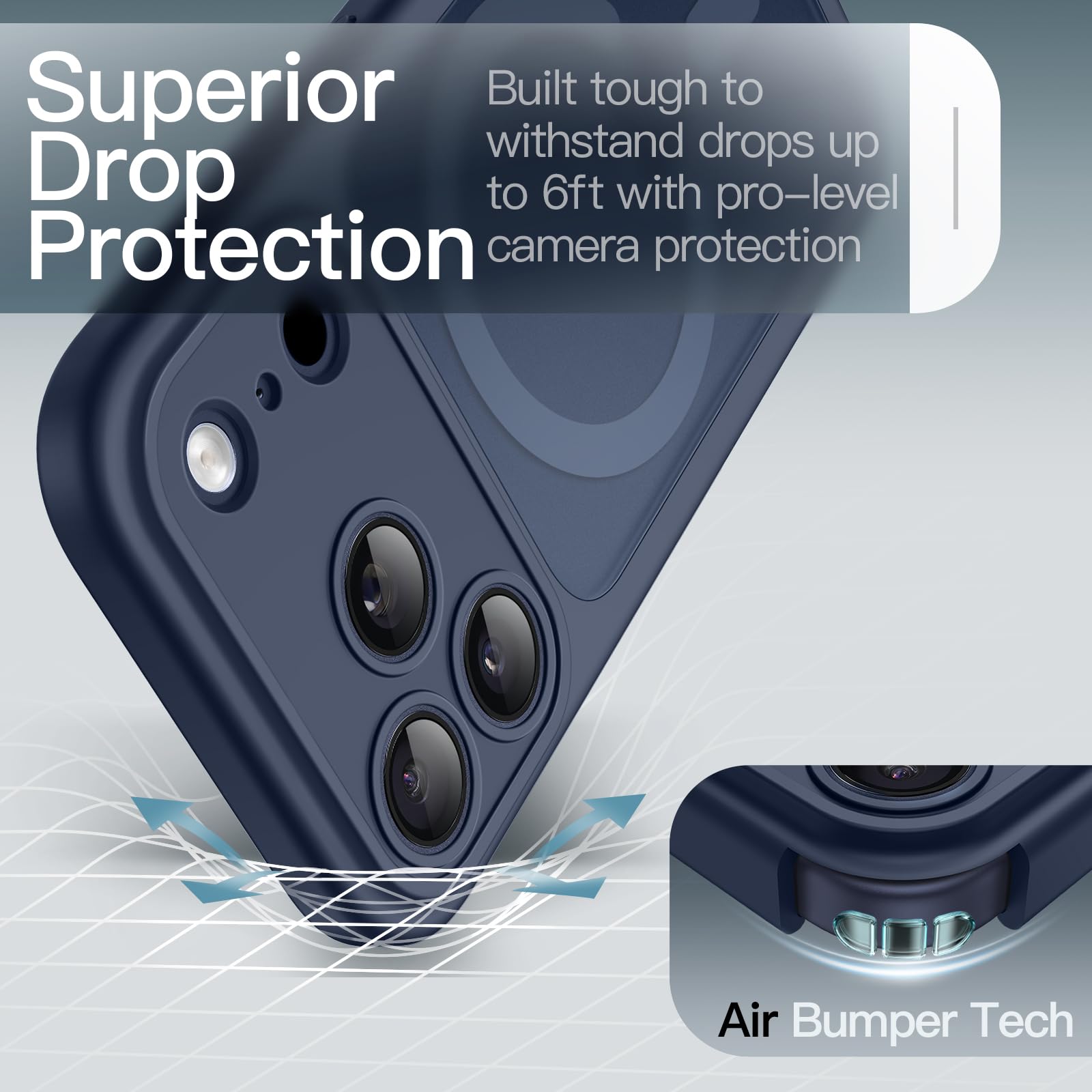 Jetech Magnetic Case For Iphone 17 Pro Max 6.9-Inch Compatible With Magsafe, Shockproof Slim Phone Cover With Built-In Camera Co