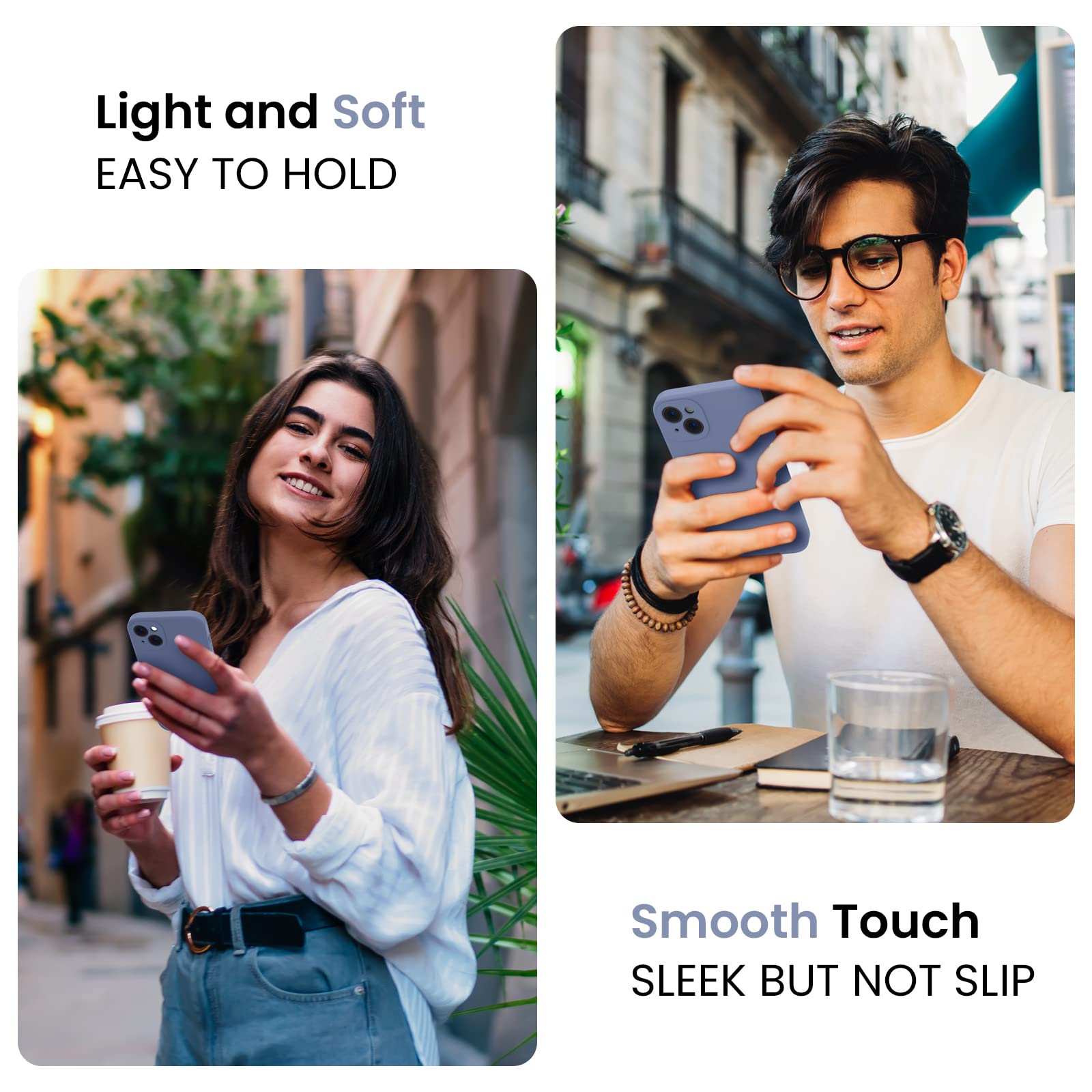 Firenova Designed For Iphone 14 Case, Silicone Upgraded [Camera Protection] Phone Case With [2 Screen Protectors], Soft Anti Scr