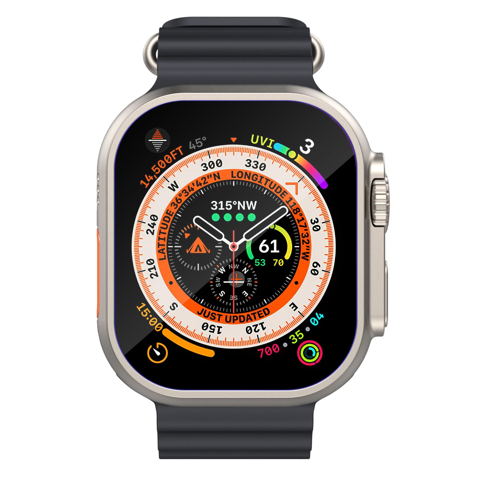 Ocean Silicone Bands Compatible With Apple Watch Ultra 49Mm 45Mm 44Mm 42Mm, Soft Silicone Sport Wristbands Replacement Strap For