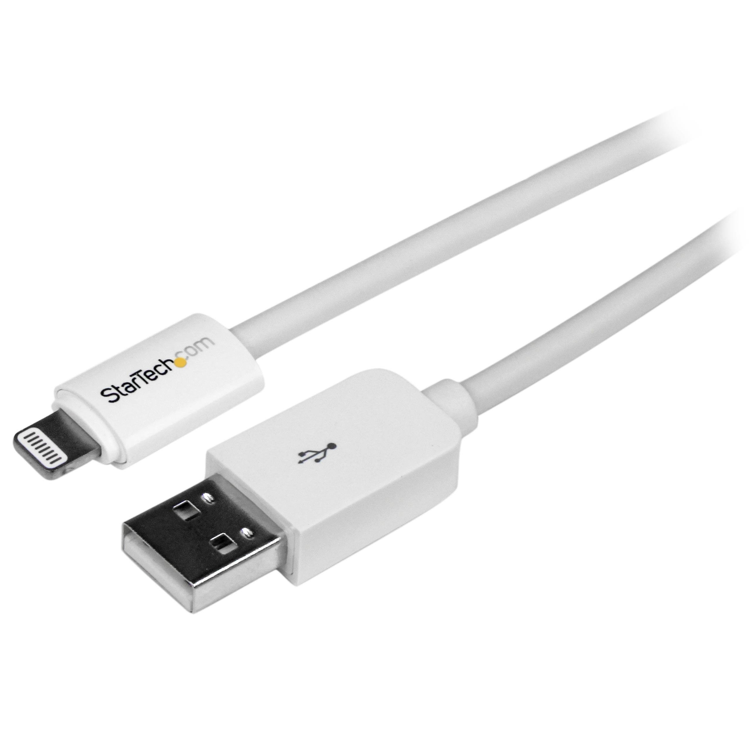 Startech.Com 3M (10Ft) Long White Apple 8 Pin Lightning Connector To Usb Cable For Iphone / Ipod / Ipad   Charge And Sync Cable