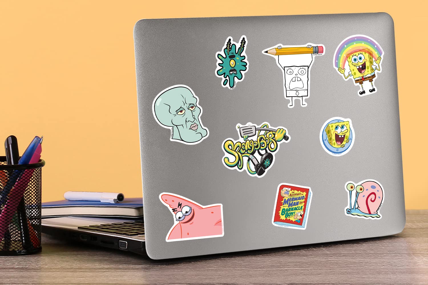 Spongebob Squarepants Sticker Pack Die Cut Vinyl Large Deluxe Stickers Variety Pack   Laptop, Water Bottle, Scrapbooking, Tablet