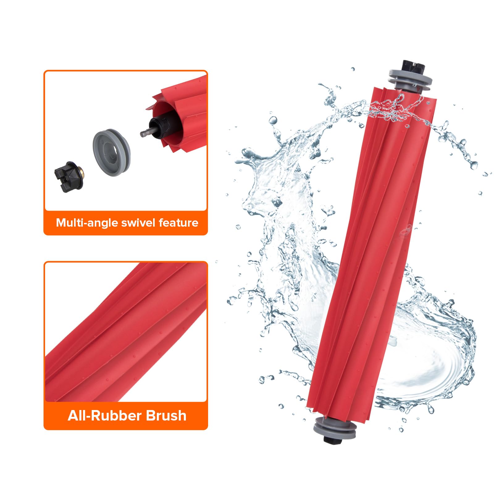 Roborock Rubber Main Brush Replacement Q Revo Series, S7 Max Ultra, S7, S7+, S7 Max Ultra, S7 Maxv, S7 Maxv Plus, S7 Maxv Ultra,