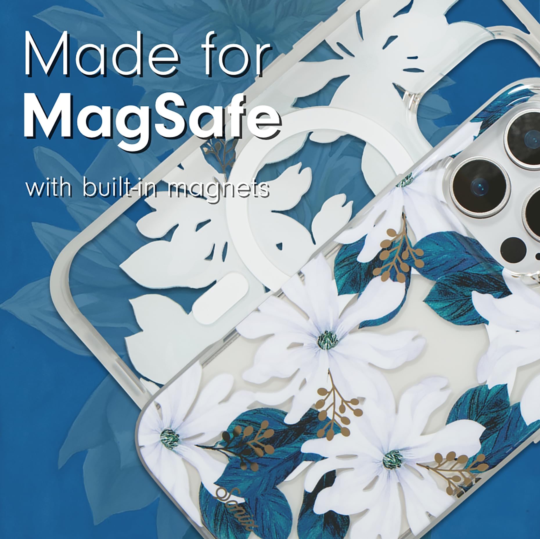 Sonix Case For Iphone 16 Pro Max | Compatible With Magsafe | 10Ft Drop Tested | Delilah Flower