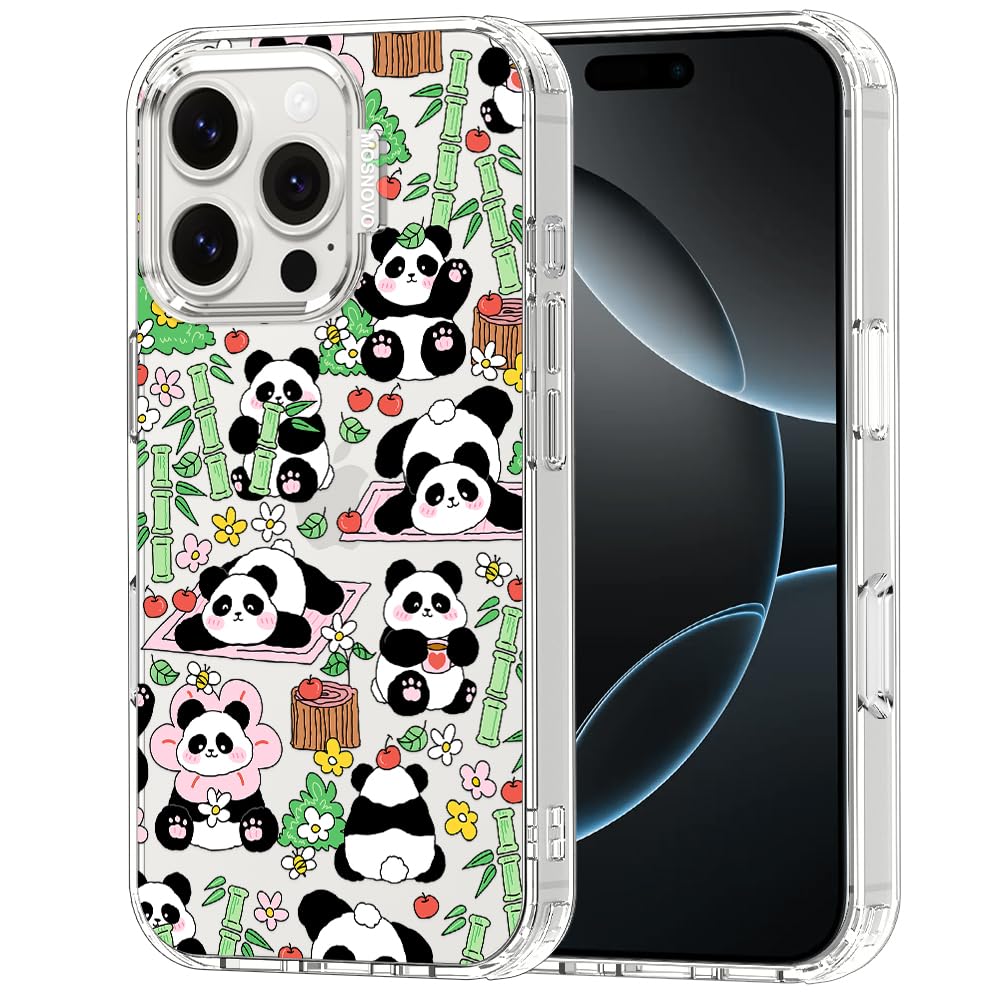 MOSNOVO for iPhone 16 Pro Case, Shockproof Military-Grade Protection 6.6ft Drop Tested, Clear Phone Case for iPhone 16 Pro, Kawa