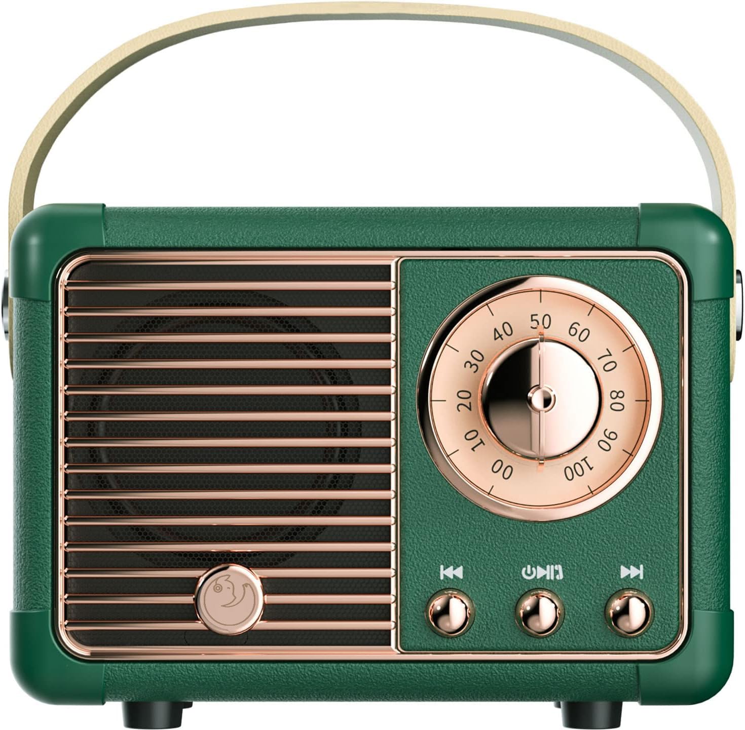 Springflora Retro Bluetooth Speaker, Cute Small Bluetooth Speakers Portable Wireless For Indoor Outdoor Vintage Home Office Deco