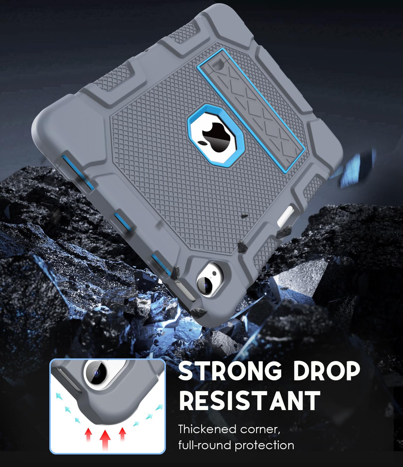 Azzsy Case For Ipad Air 11 Inch M2 2024 Release, Ipad Air 5Th / 4Th Generation 10.9 Inch Case (2022/2020), Heavy Duty Shockproof