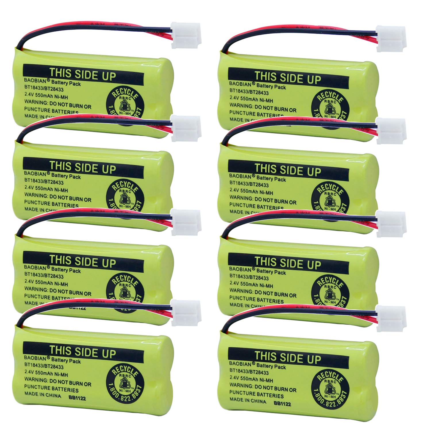 Baobian Bt18433/Bt28433 2.4V 550Mah Ni Mh Bt184342/Bt284342 Cordless Phone Battery Bt8000/Bt8001 Bt 6010 Bt 8300 Bt 1011 Bt 1018