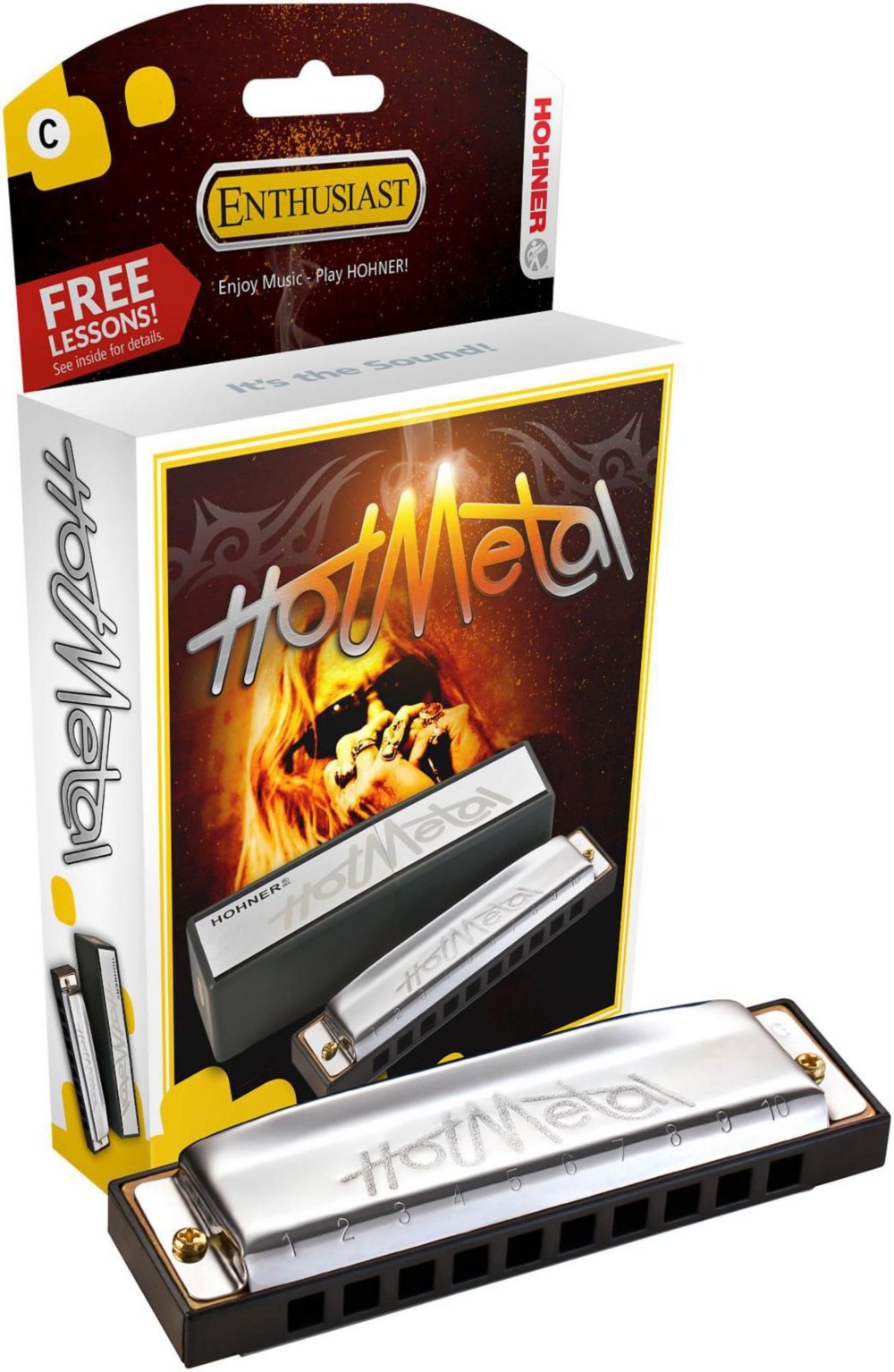 Hohner Hot Metal Harmonica, Key of F