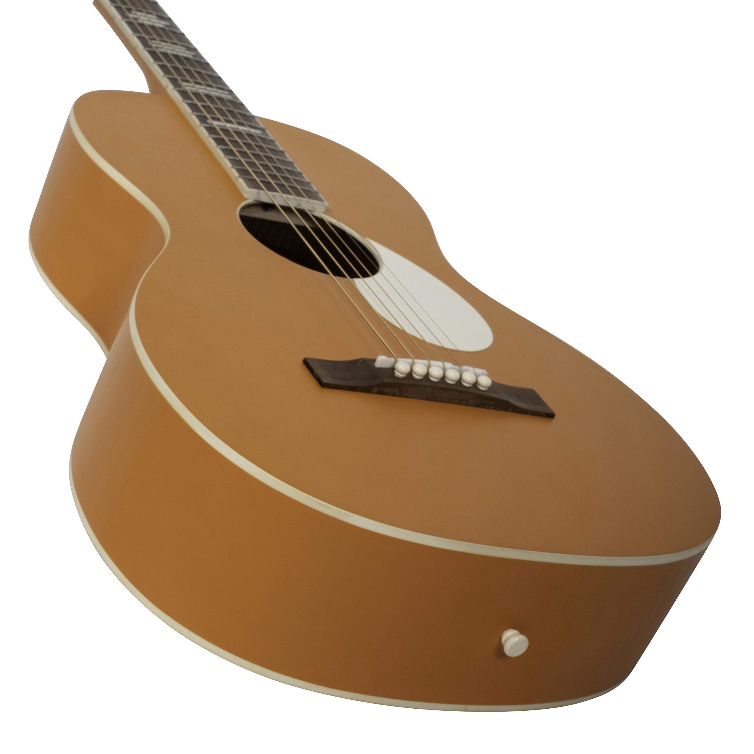 Recording King 6 String Acoustic Guitar, Right, Monarch Orange (Rps 7 Mor)