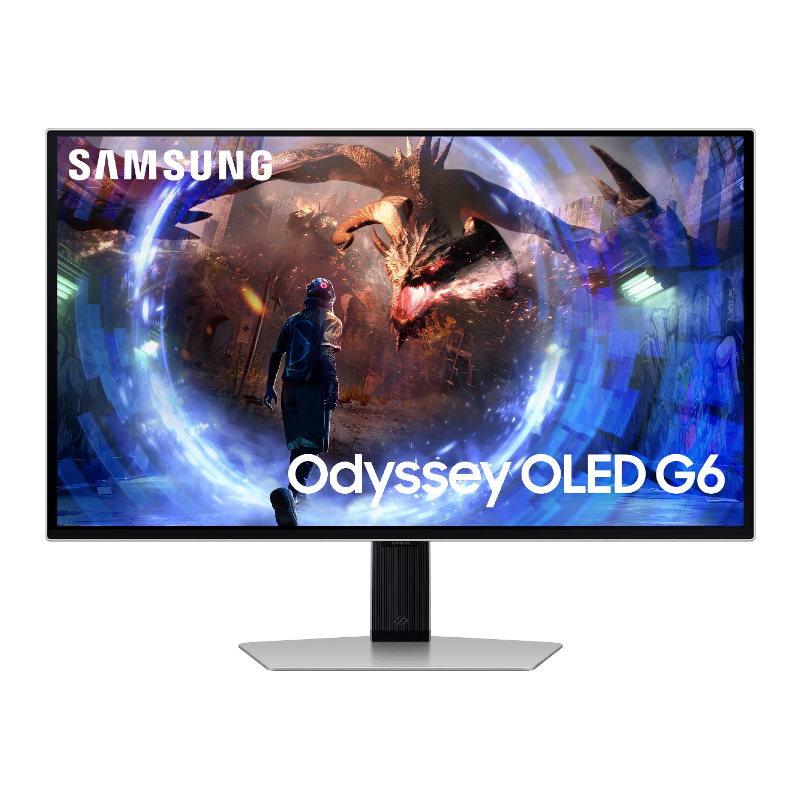 Samsung 27 Inch Odyssey G6 (G60Sd) Series Oled Gaming Monitor With Qhd 360Hz 0.03Ms, Anti Glare, Sleek Metal Design, Ls27Dg602Sn