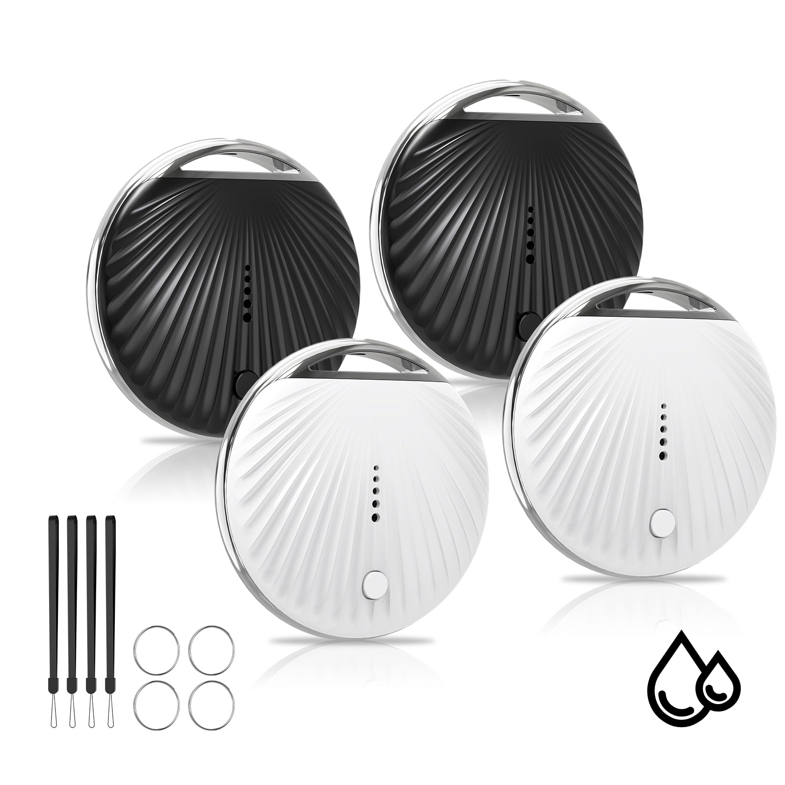 Air Tracker Tags-4 Pack, [MFi Certified] Smart Tag, Pet Bluetooth Tracker for Apple Find My, IP68 Waterproof,Replaceable Battery