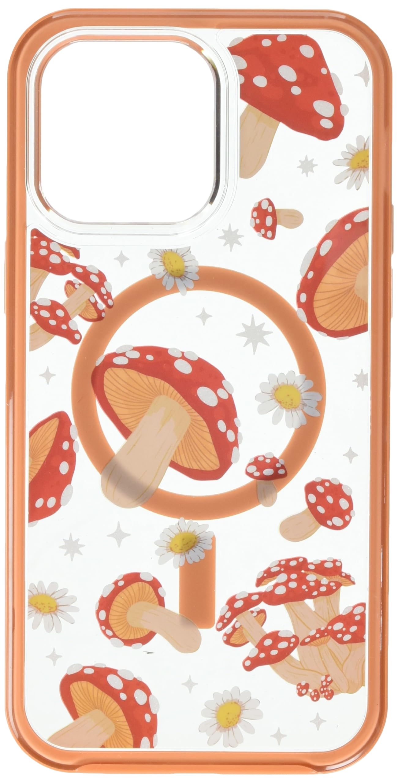 Otterbox Iphone 14 Pro Max Symmetry Series Clear Case   Fungi (Orange), Snaps To Magsafe, Ultra Sleek, Raised Edges Protect Came