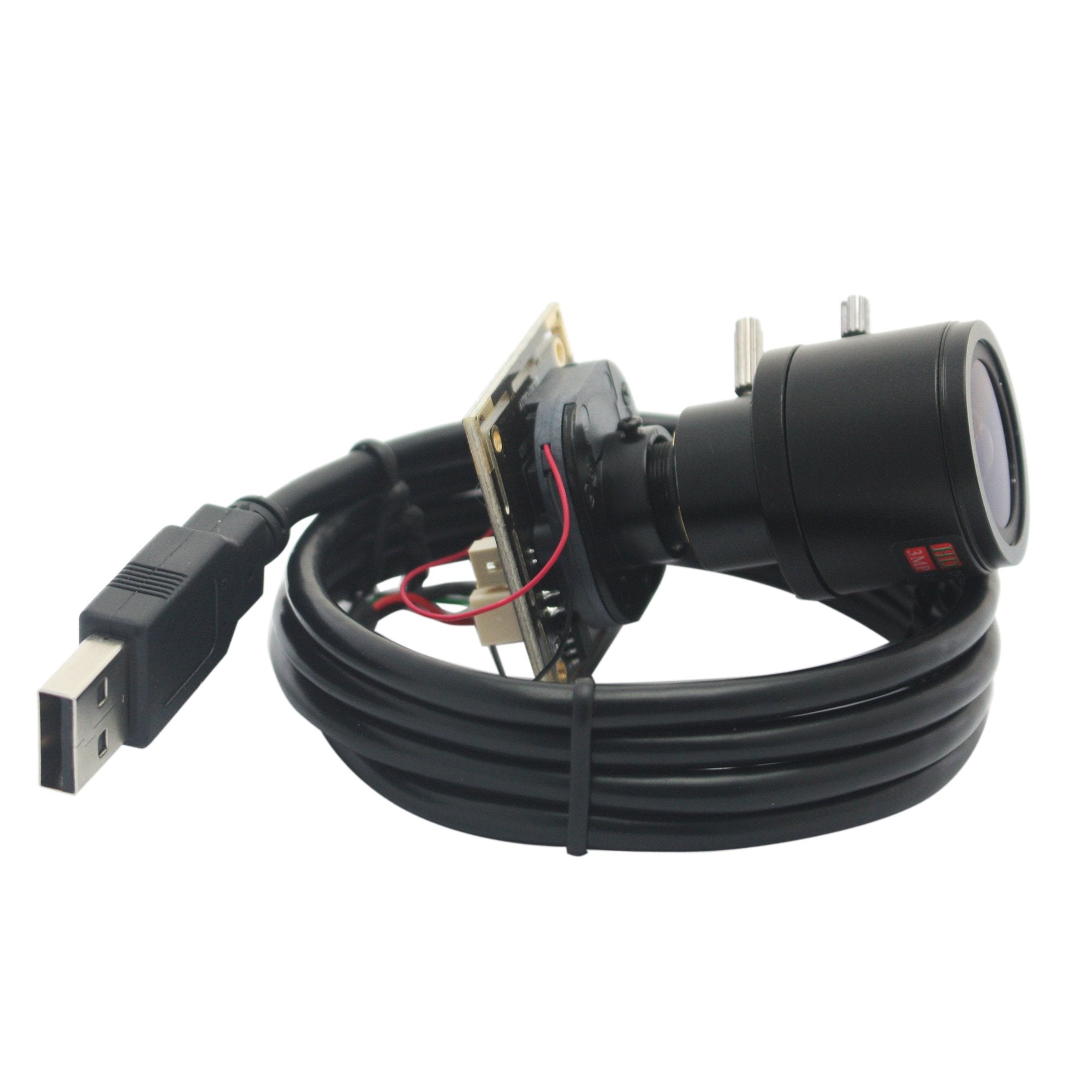 Elp 2.8 12Mm Varifocal Lens 1080P H.264 Microphone Pc Web Usb Security Camera For Laptop Manual Zoom Mini Uvc Usb2.0 Video Audio Webcam Board 2Mp Cmos Ar0330 Lightburn Laser Camera For Computer