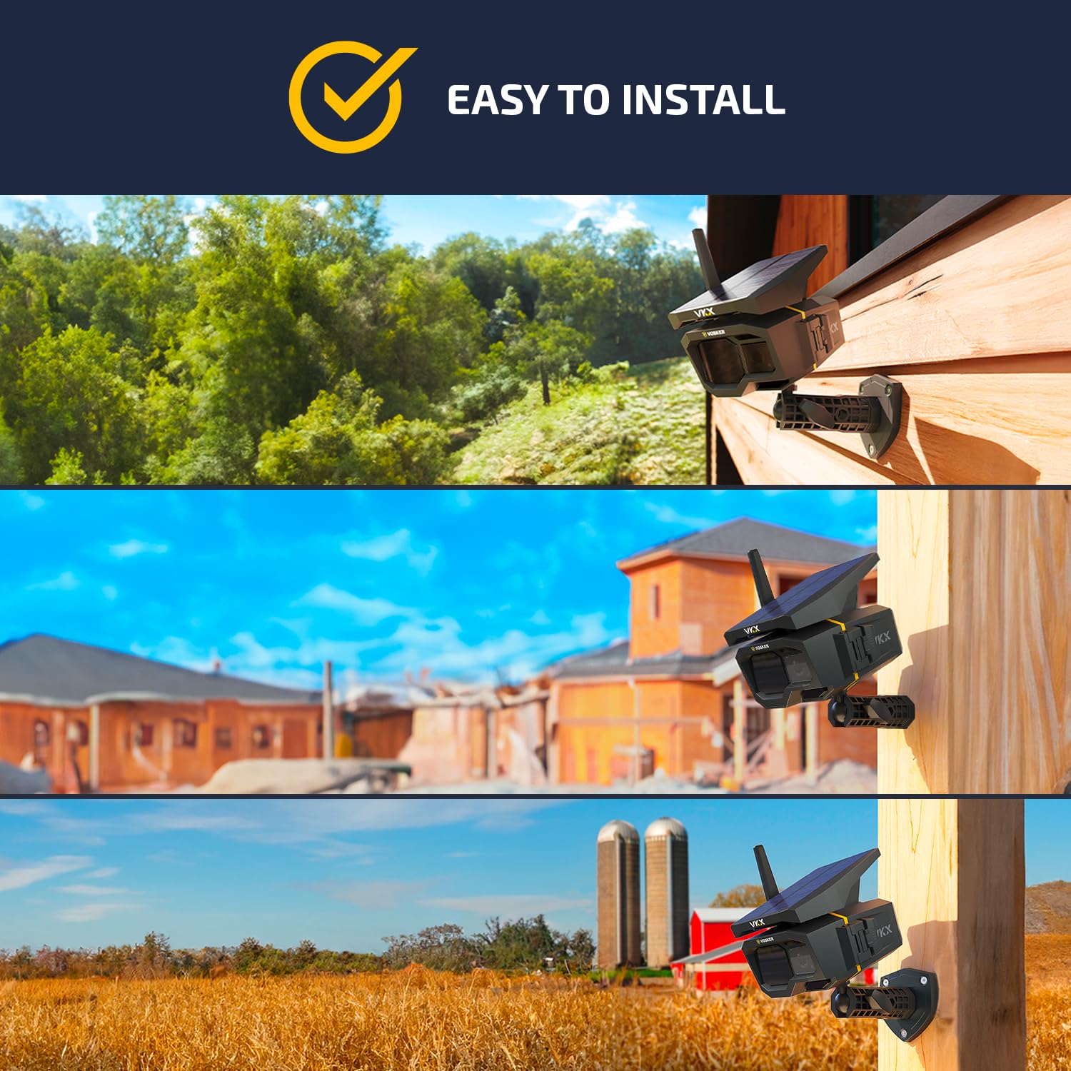 Vosker Vkx Solar Powered 4G Lte Outdoor Cellular Security Camera   No Wifi Needed, Motion Activated, Night Vision, Sim Card Incl