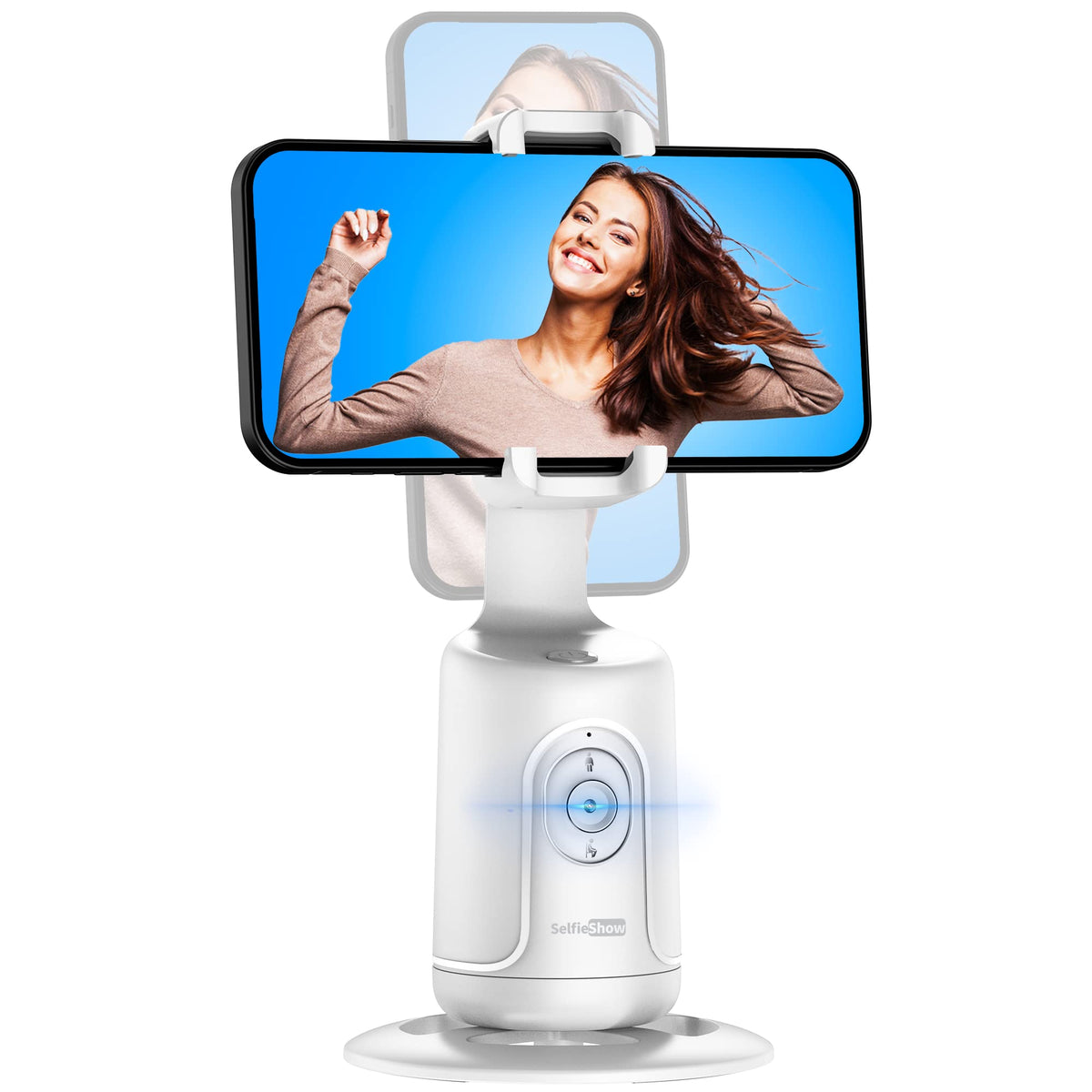 Auto Tracking Phone Holder, Auto Face Tracking Tripod, Portable All-In-One Smart Selfie Stick 360 Rotation Fast Face & Object Tr