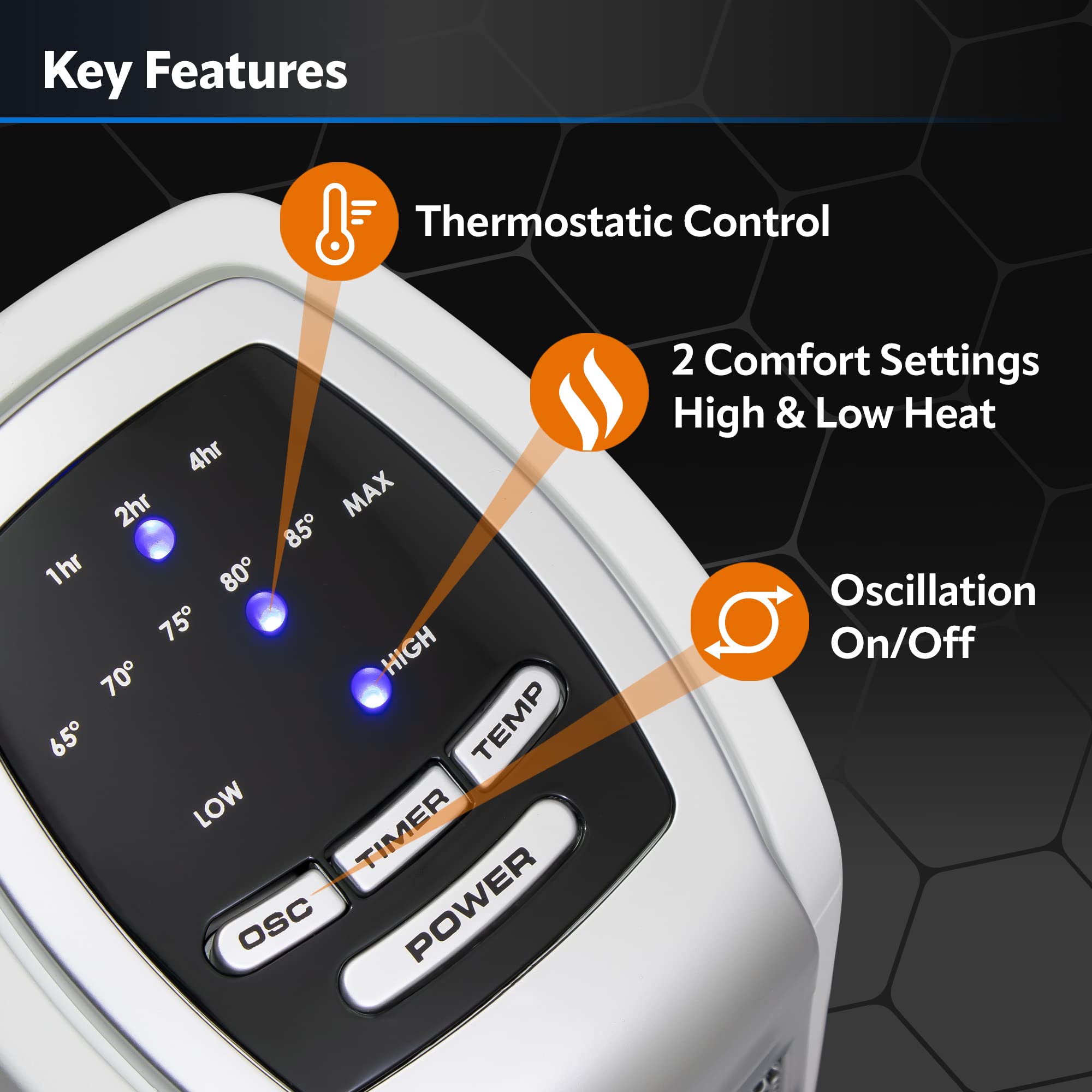 Lasko Oscillating Ceramic Tower Space Heater For Home With Overheat Protection, Timer, 22.5 Inches, Silver, 1500W, 5775, 7.5L X