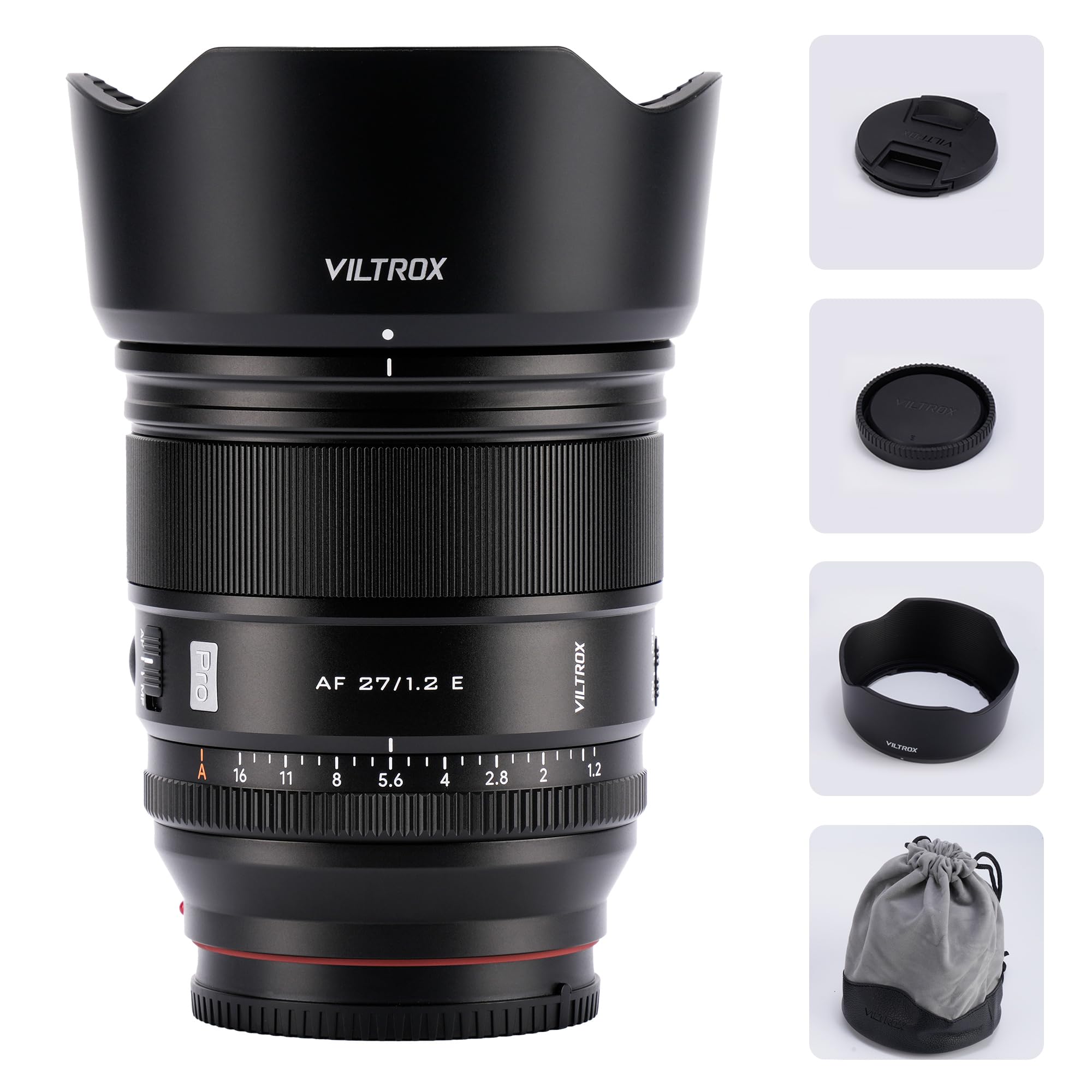 VILTROX 27mm F1.2 Prime Lens for Sony E Mount Mirrorless Cameras, Fast Aperture Autofocus Wide Angle Lens for Sony E Mount Mirro